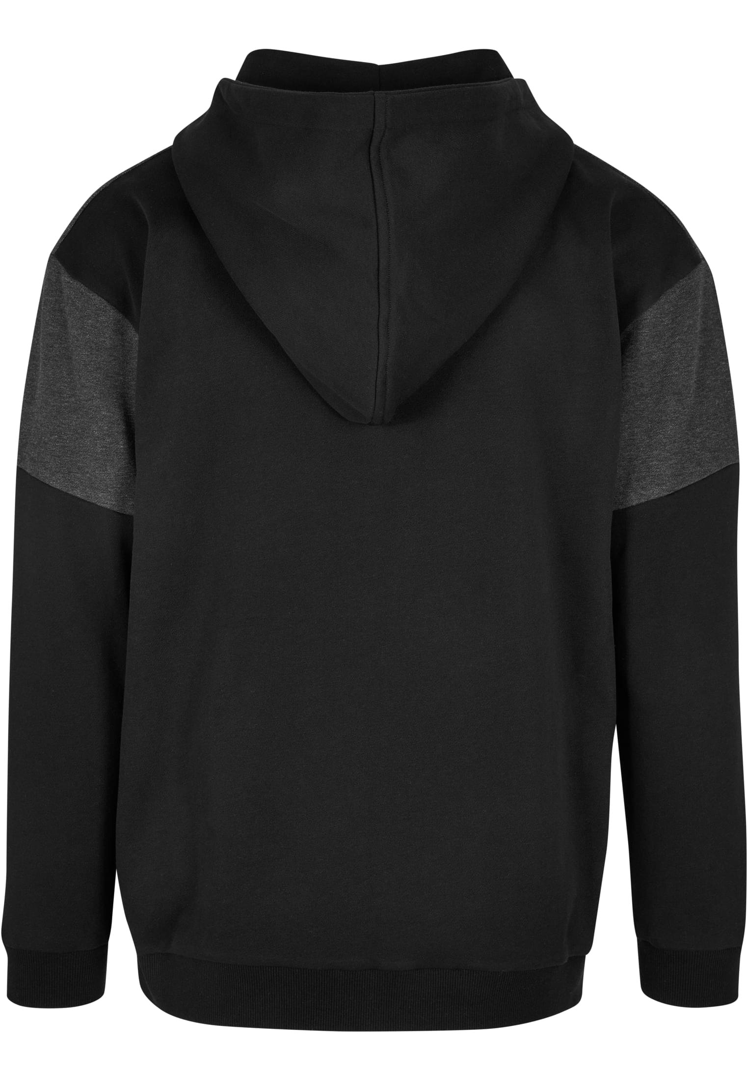 Oversized Patch Zip Hoody | black/charcoal