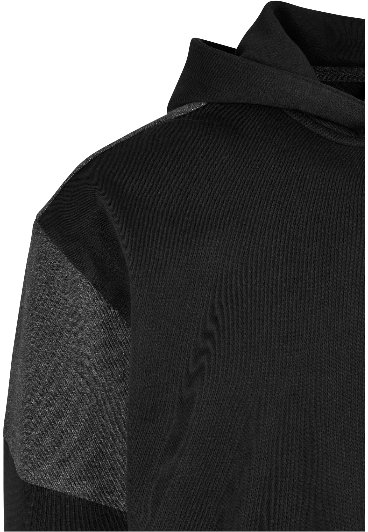 Oversized Patch Zip Hoody | black/charcoal