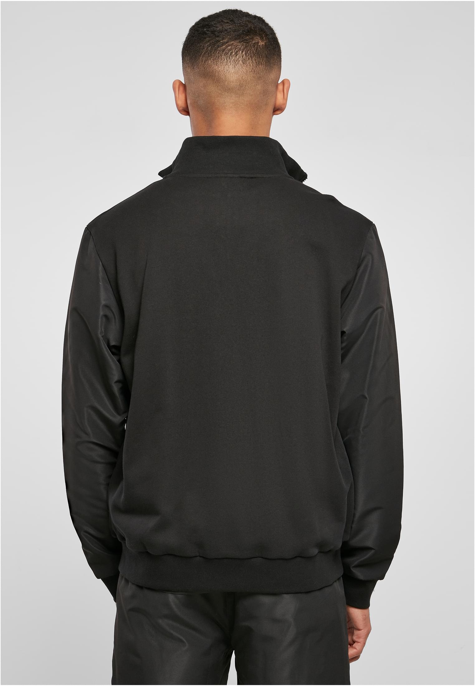 Organic and Recycled Fabric Mix Track Jacket | black