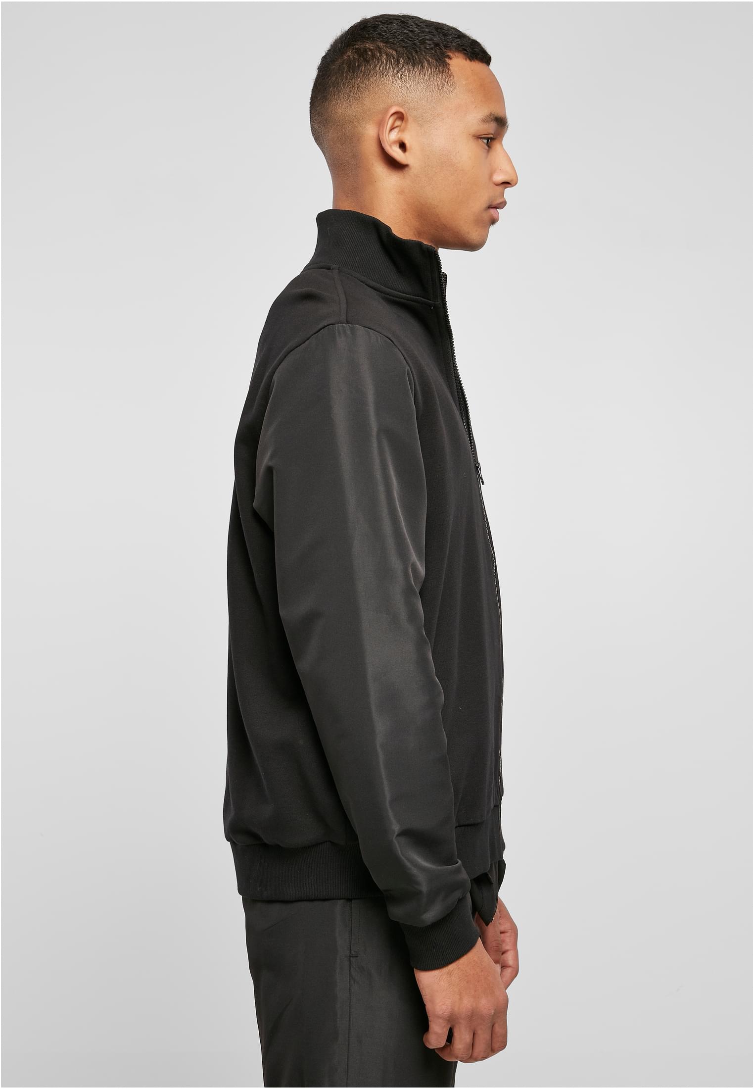 Organic and Recycled Fabric Mix Track Jacket | black