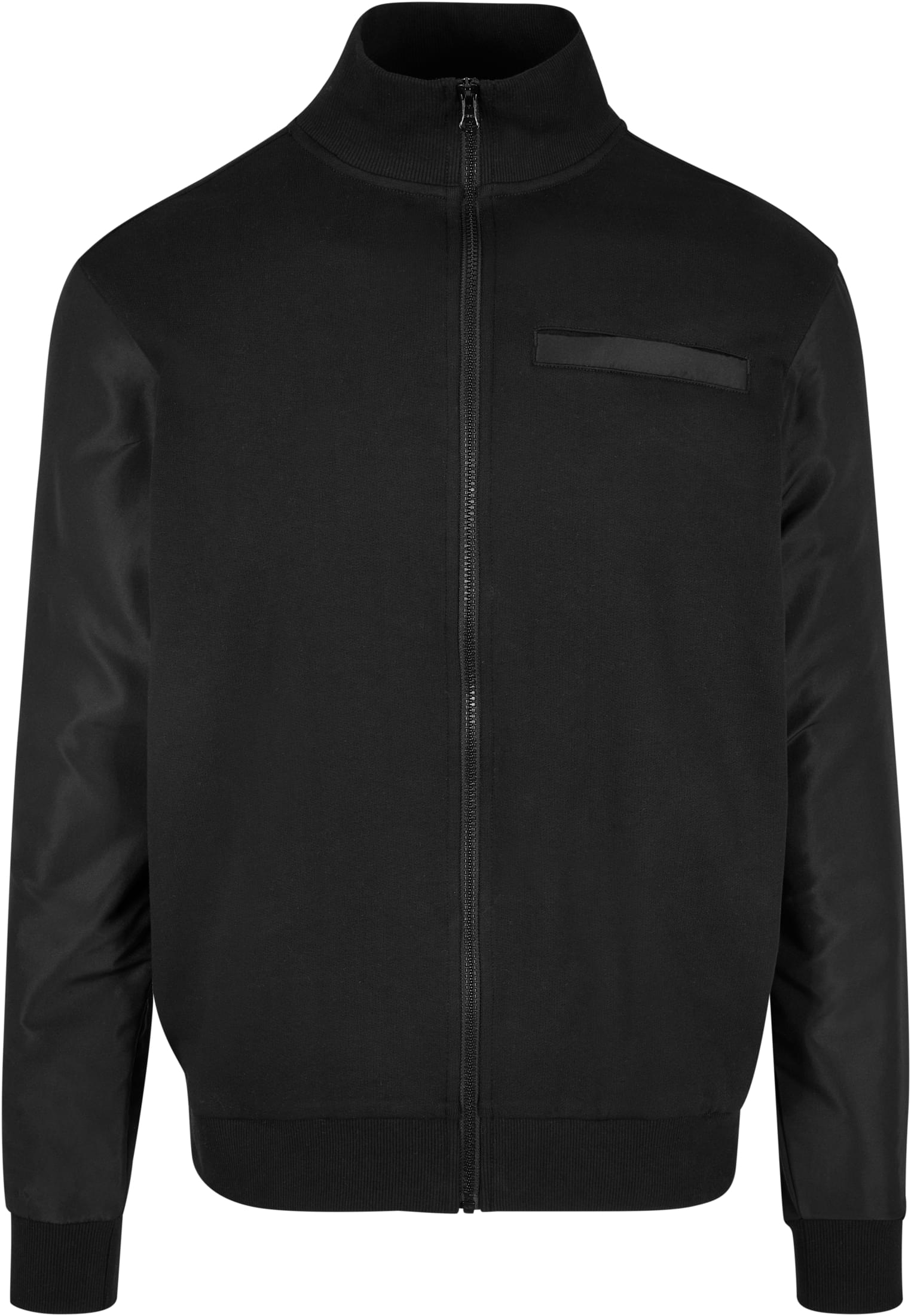 Organic and Recycled Fabric Mix Track Jacket | black