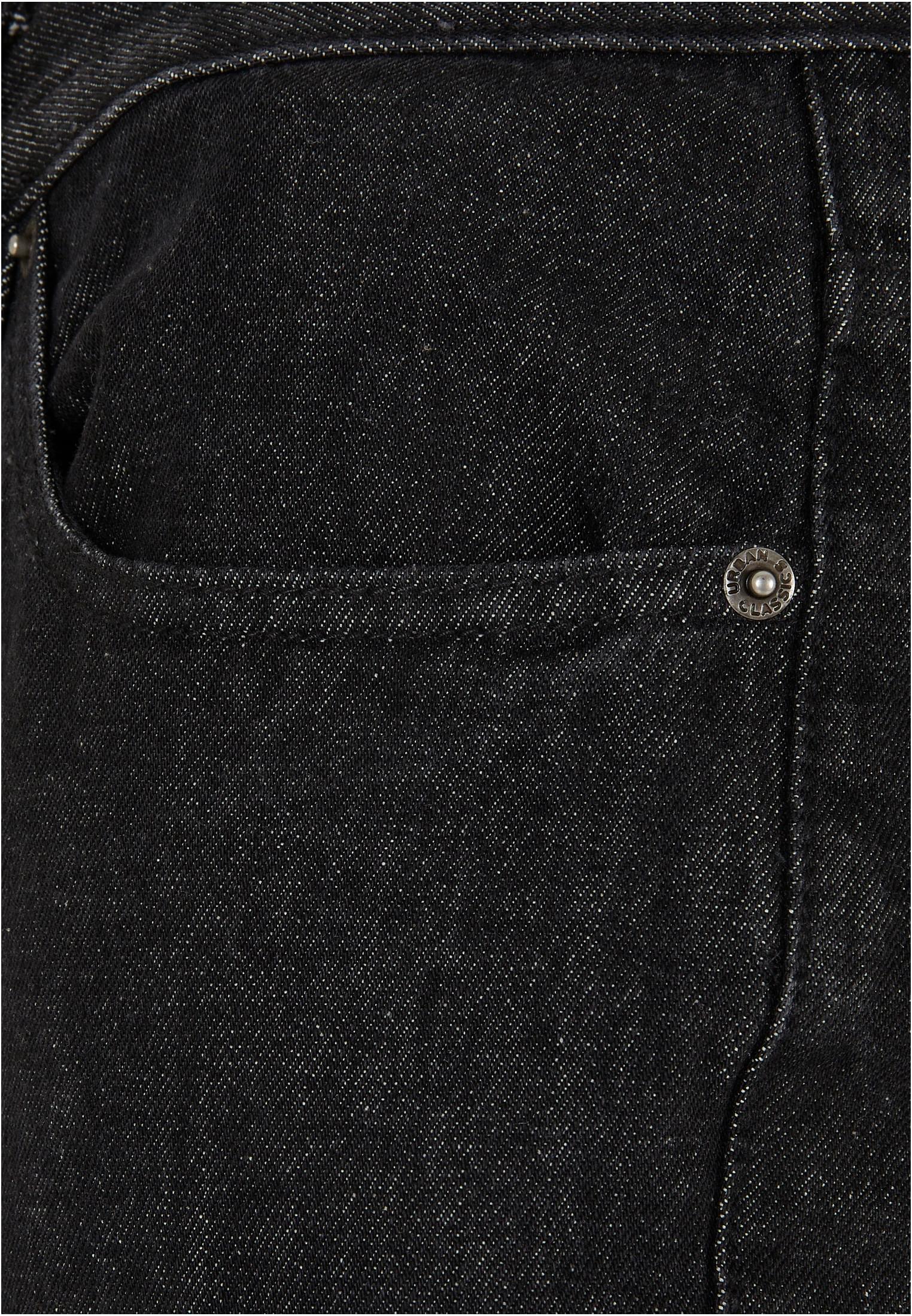 Straight Slit Jeans | black raw