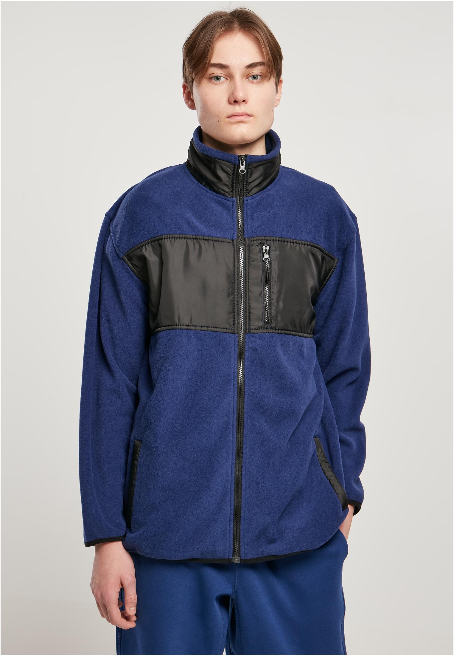 Patched Micro Fleece Jacket | spaceblue