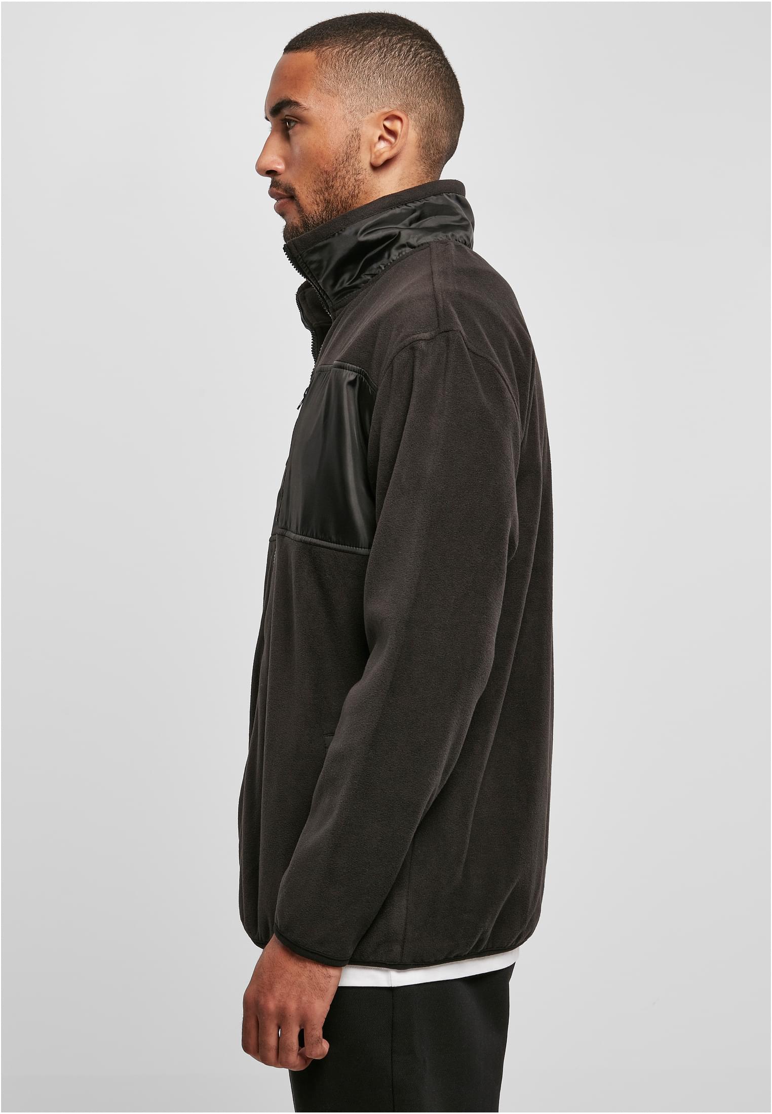 Patched Micro Fleece Jacket | black