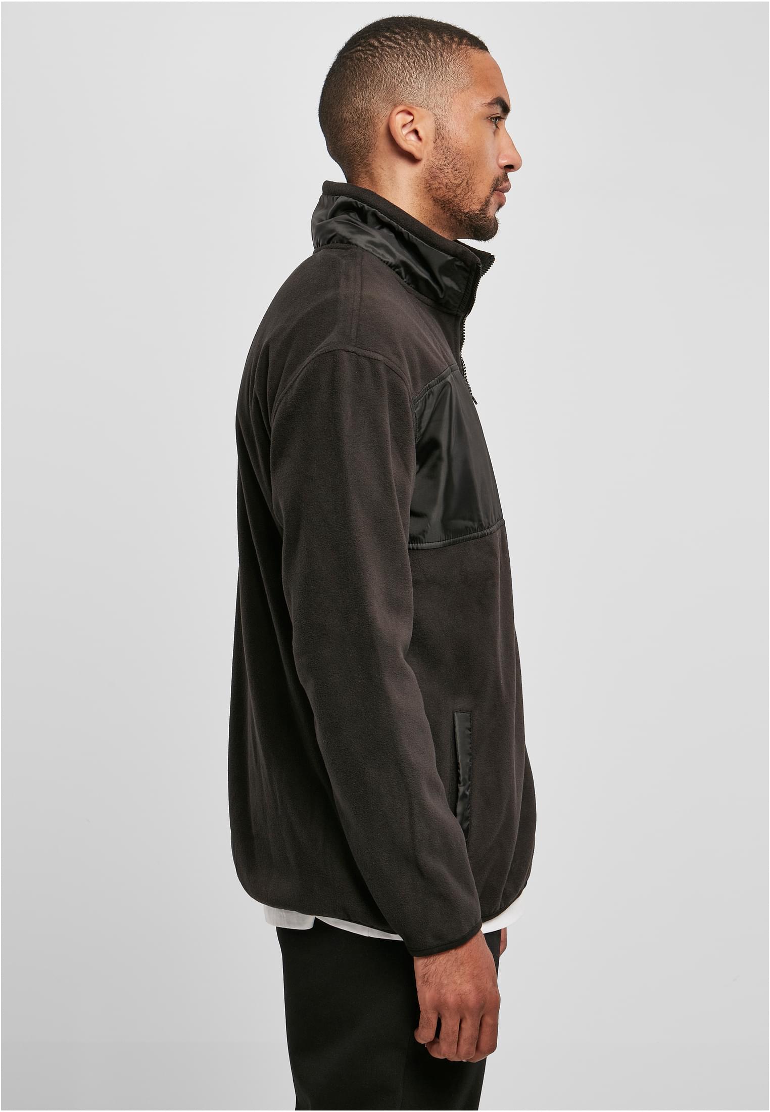 Patched Micro Fleece Jacket | black