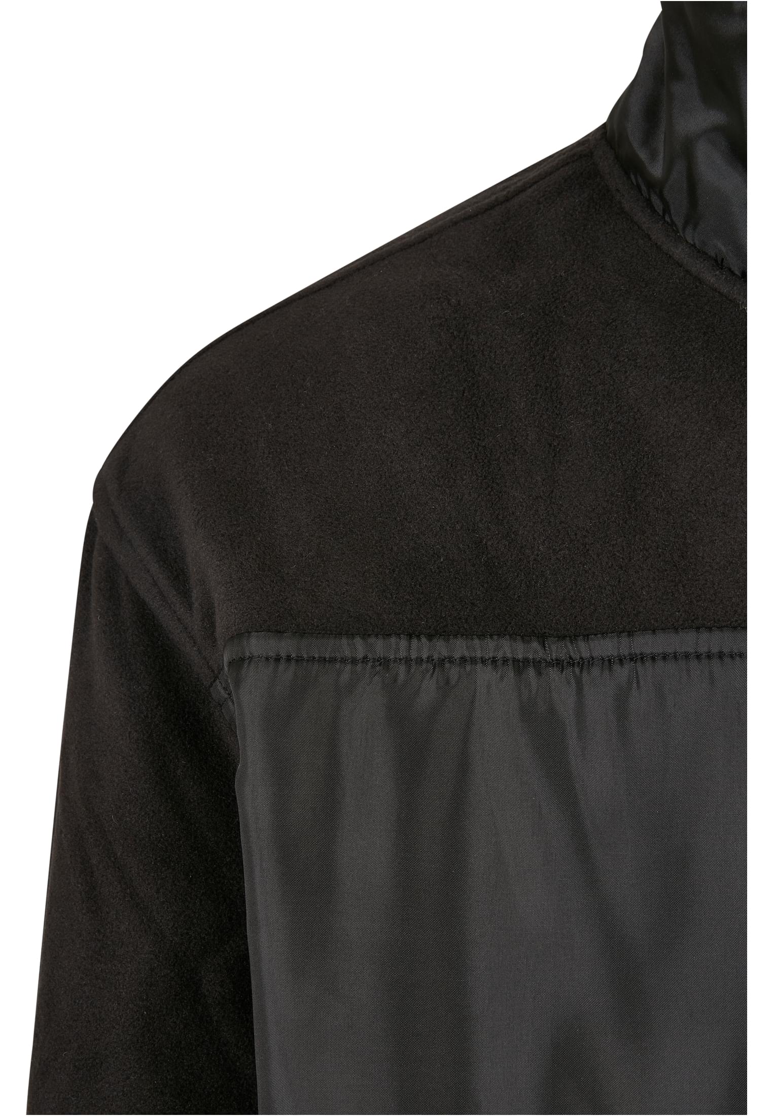 Patched Micro Fleece Jacket | black