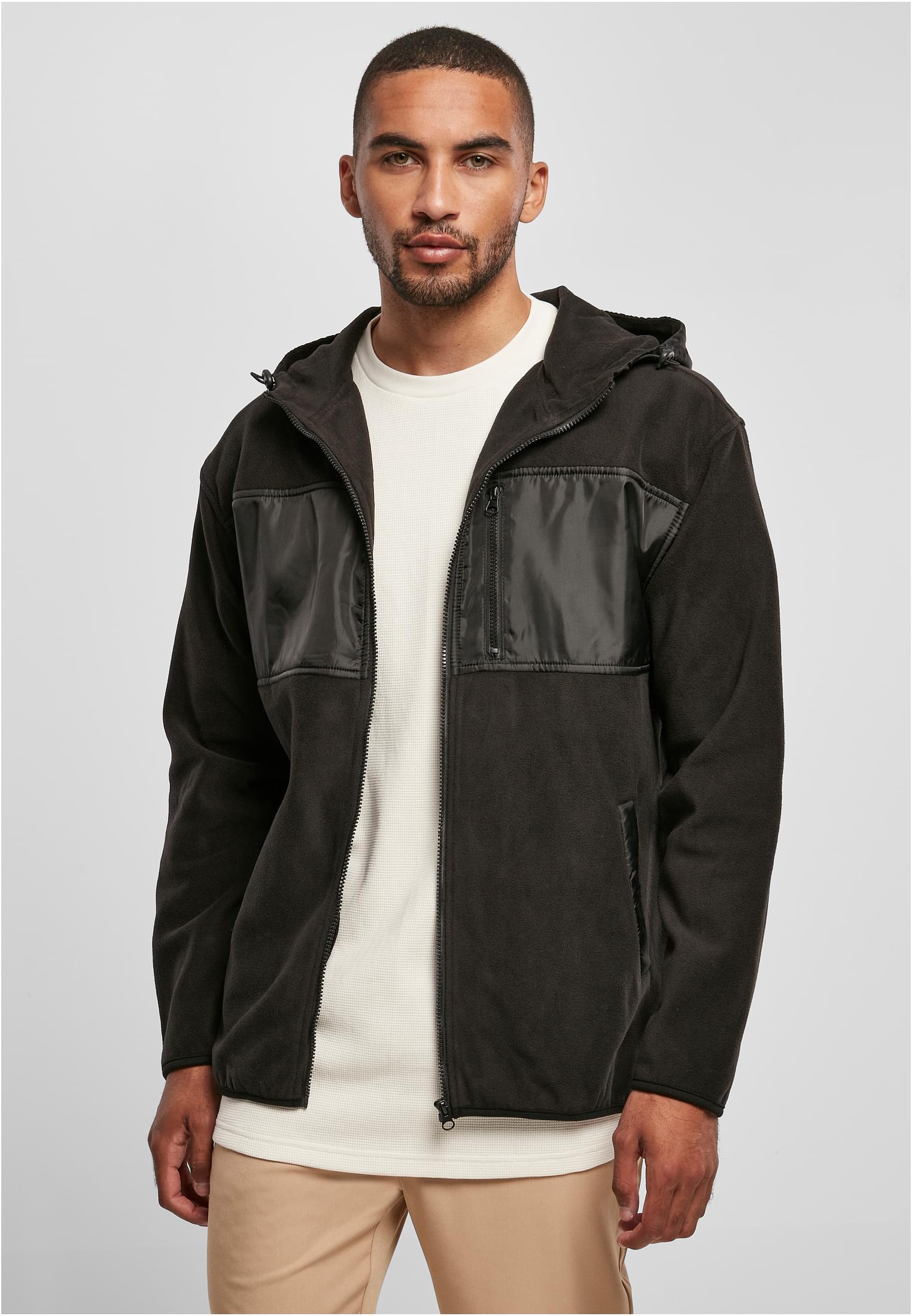 Hooded Micro Fleece Jacket | black