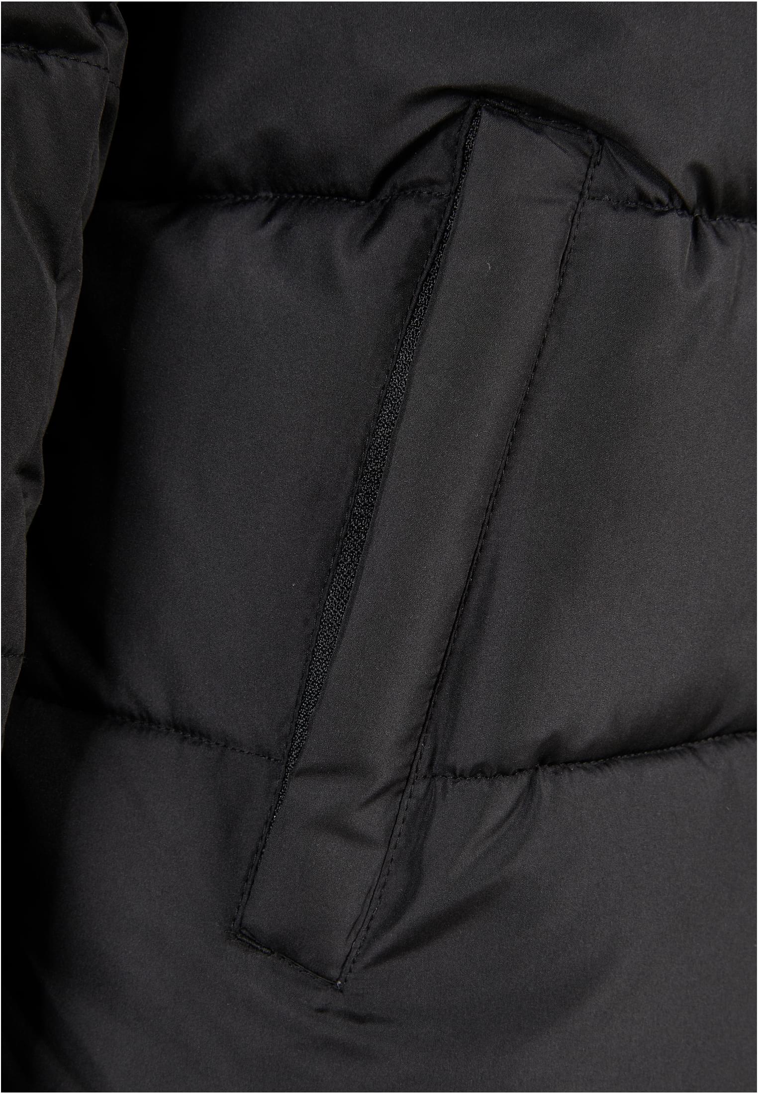 Sherpa Collar Padded Shirt Jacket | black