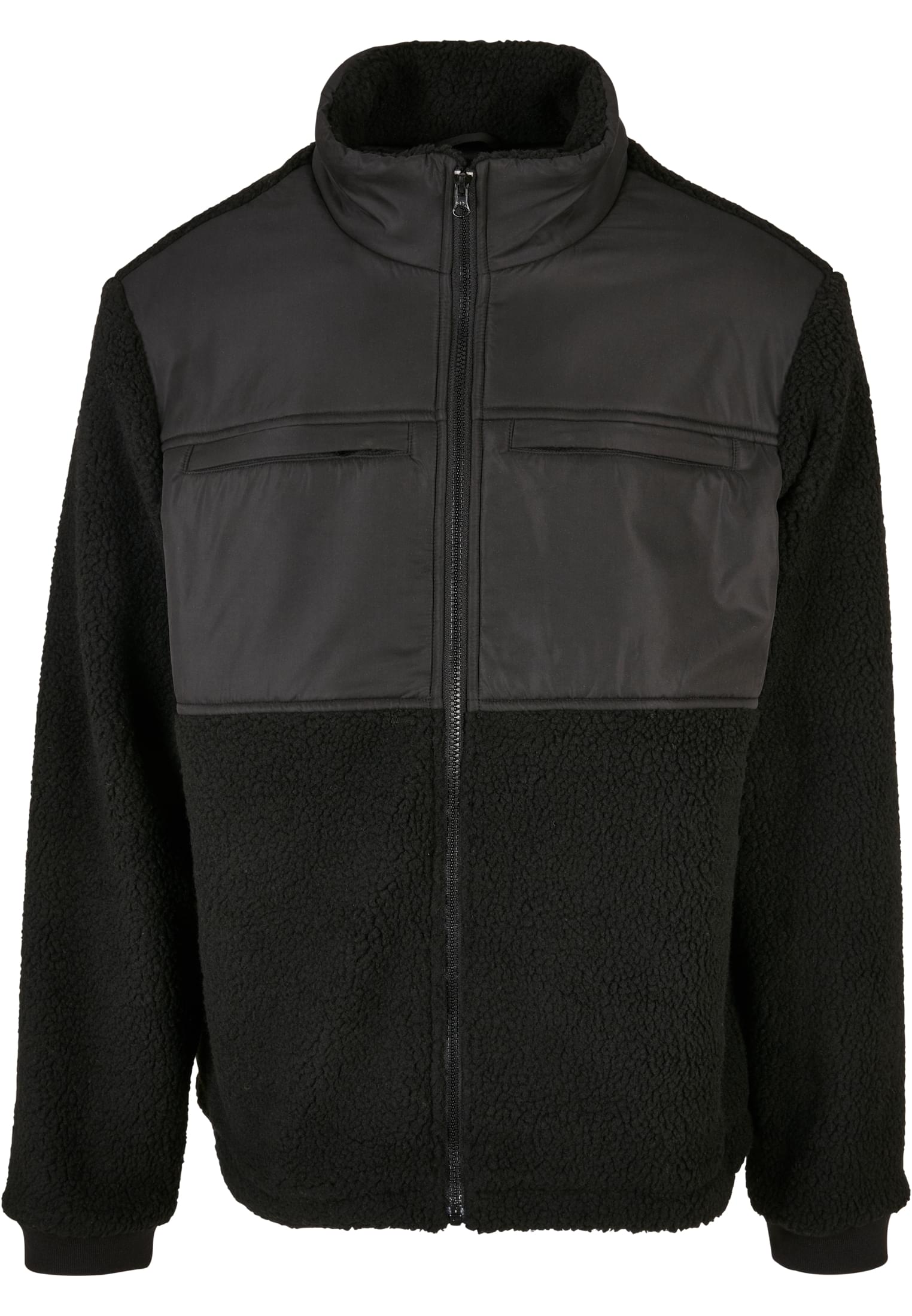 Patched Sherpa Jacket | black