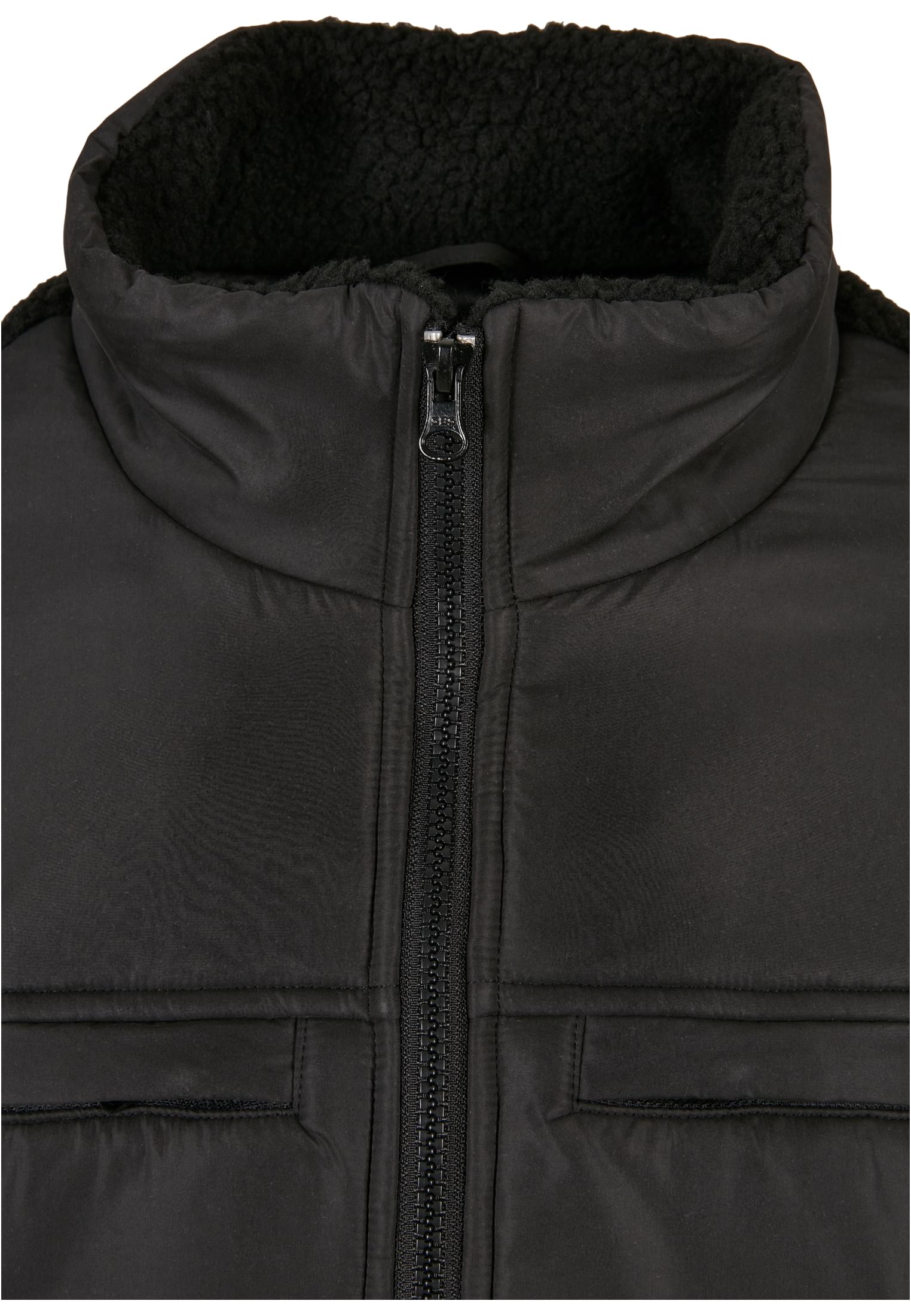 Patched Sherpa Jacket | black