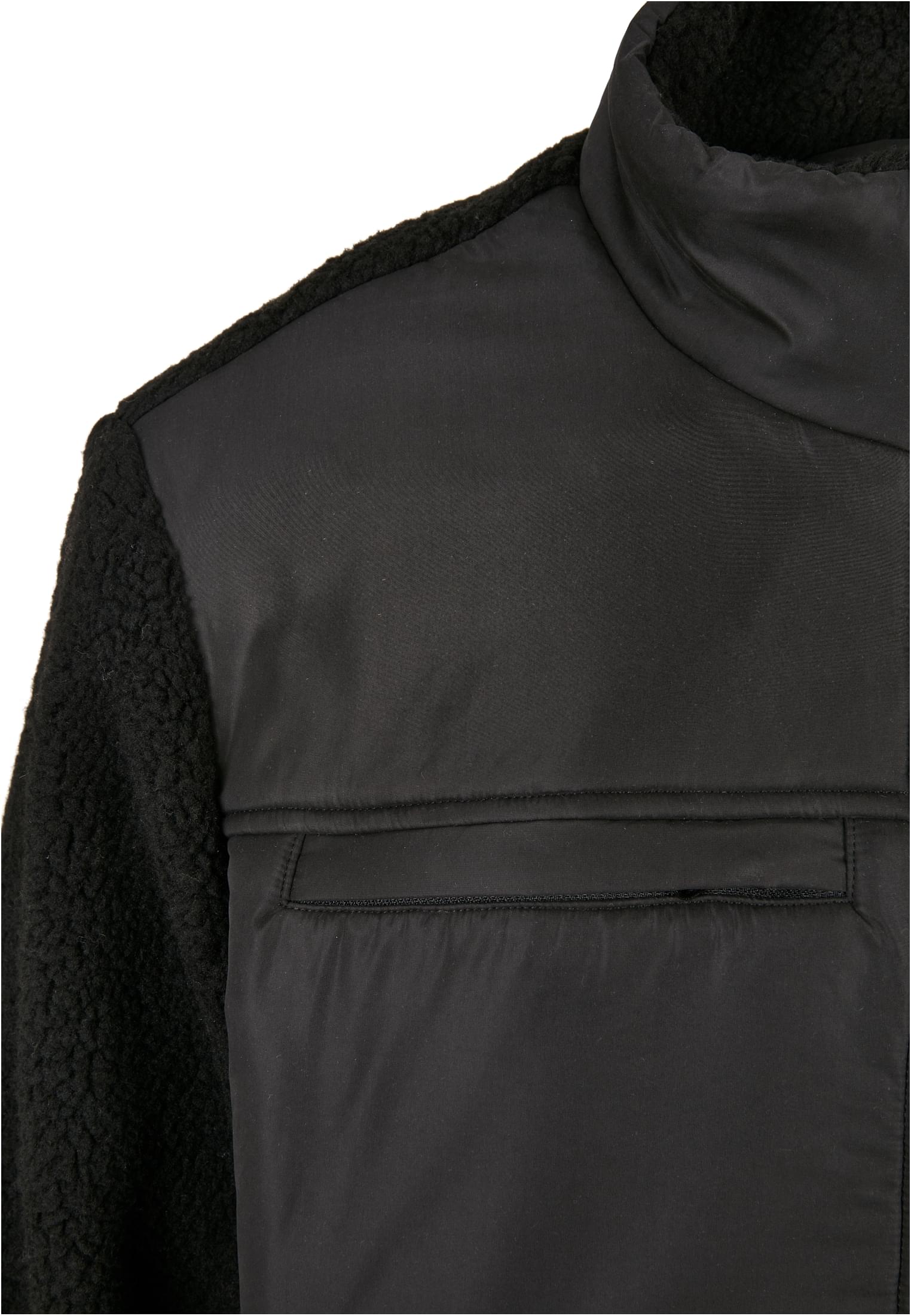 Patched Sherpa Jacket | black