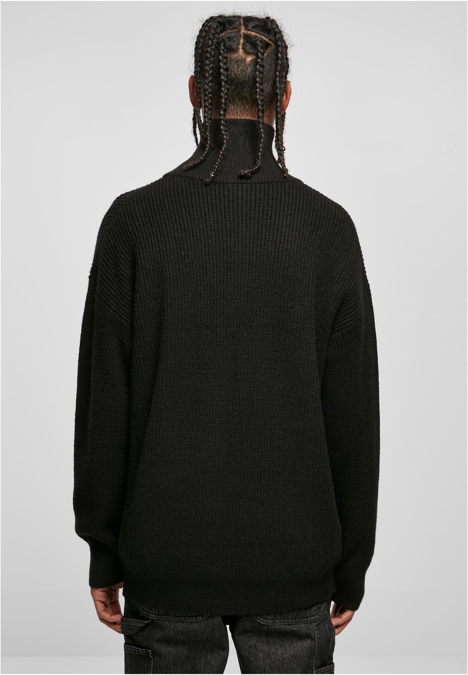 Oversized Knitted Troyer | black