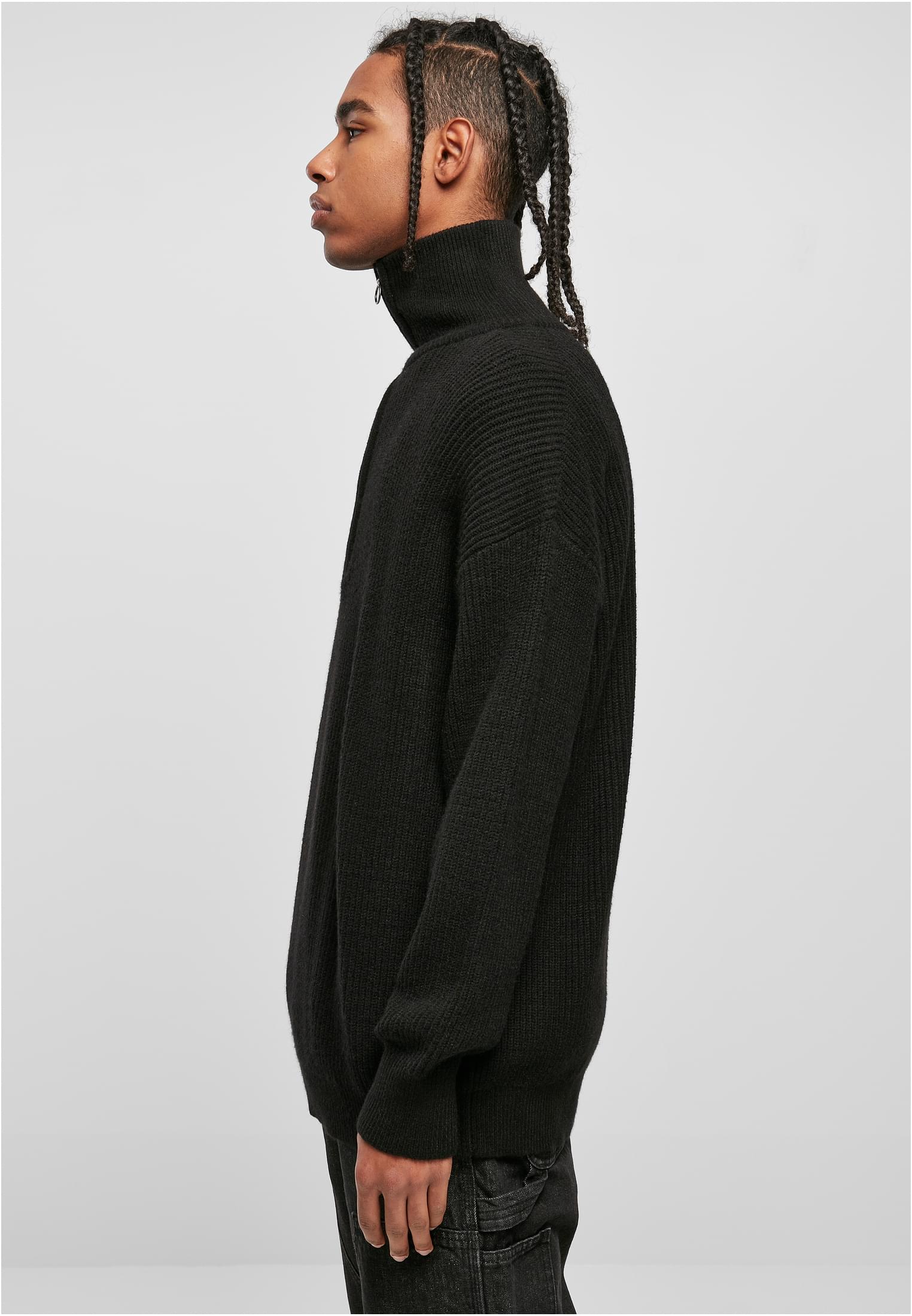 Oversized Knitted Troyer | black