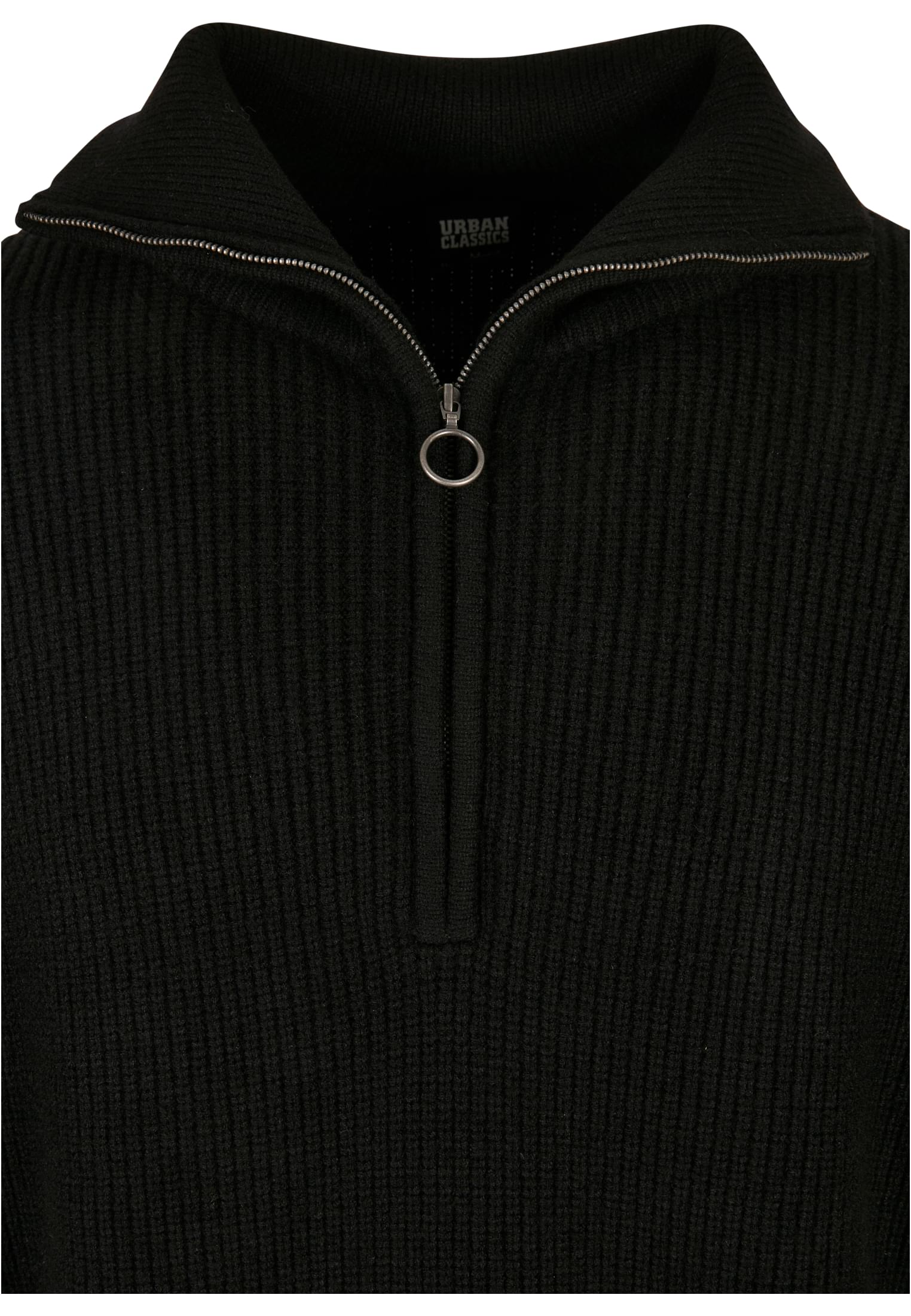 Oversized Knitted Troyer | black