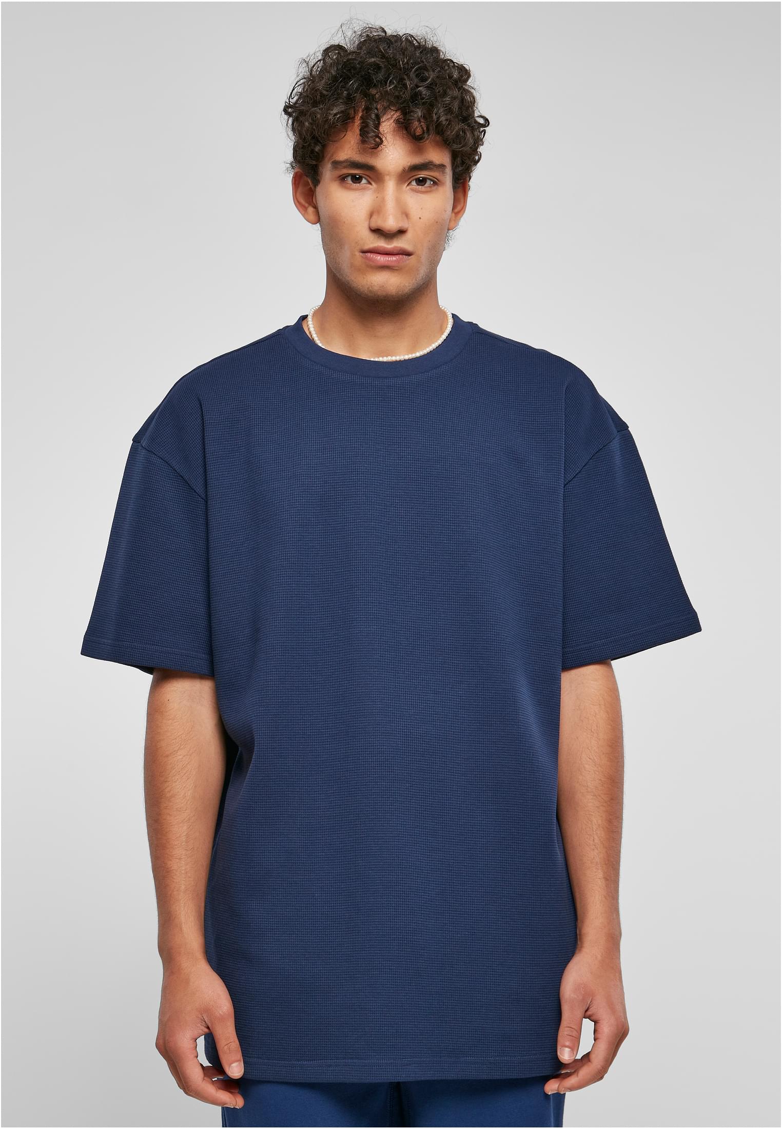 Oversized Waffle Tee | darkblue