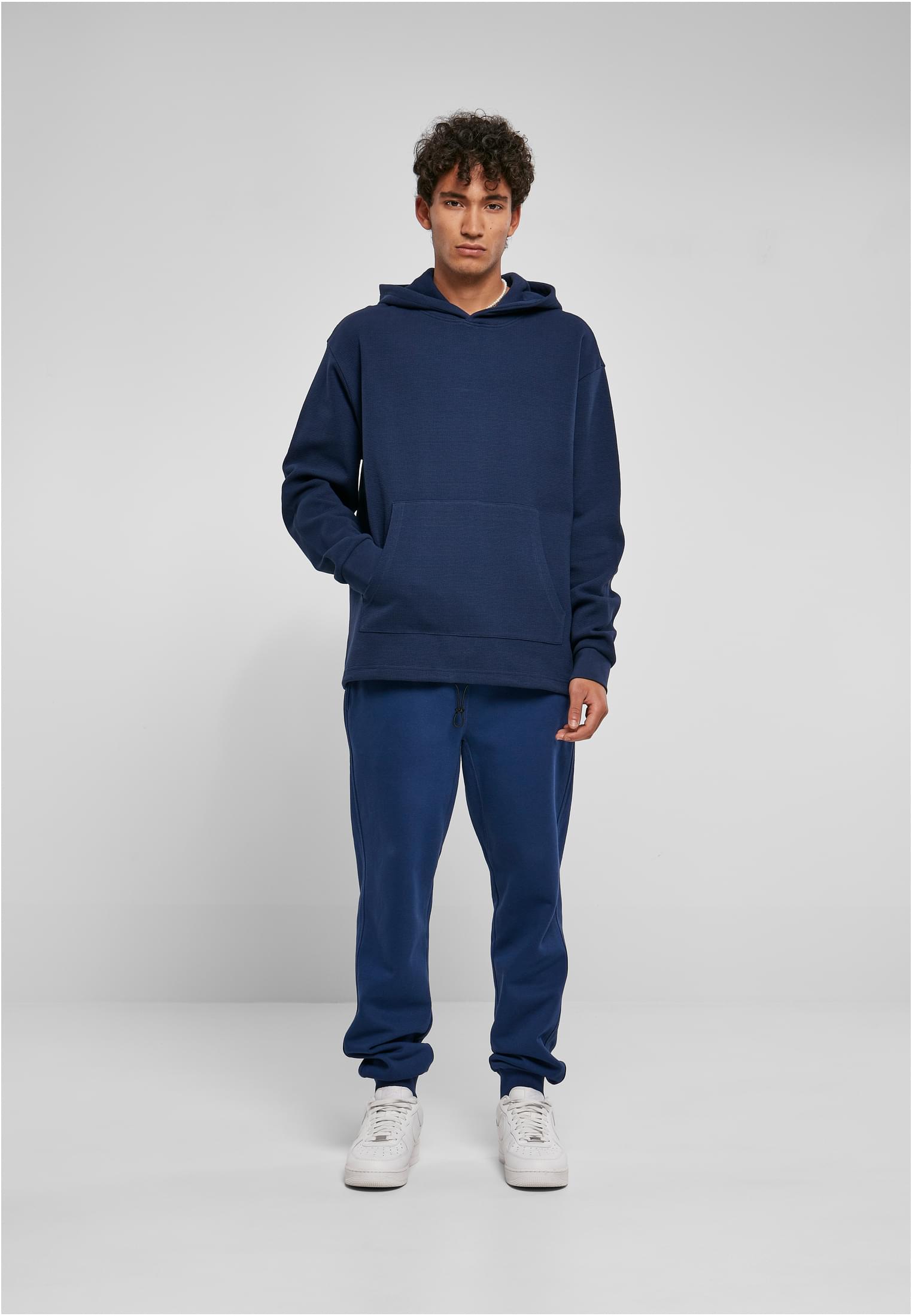 Oversized Waffle Hoody | darkblue