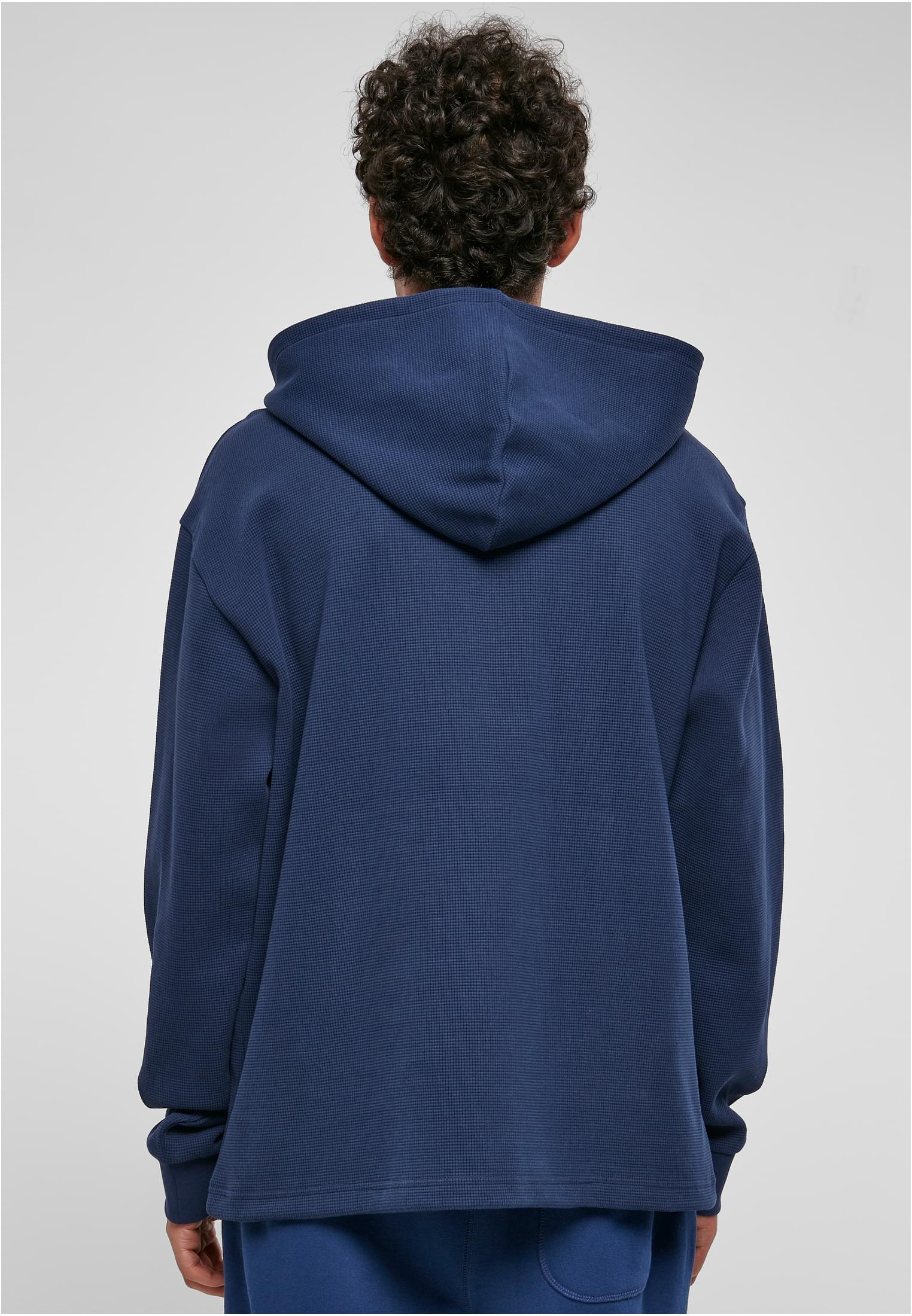 Oversized Waffle Hoody | darkblue