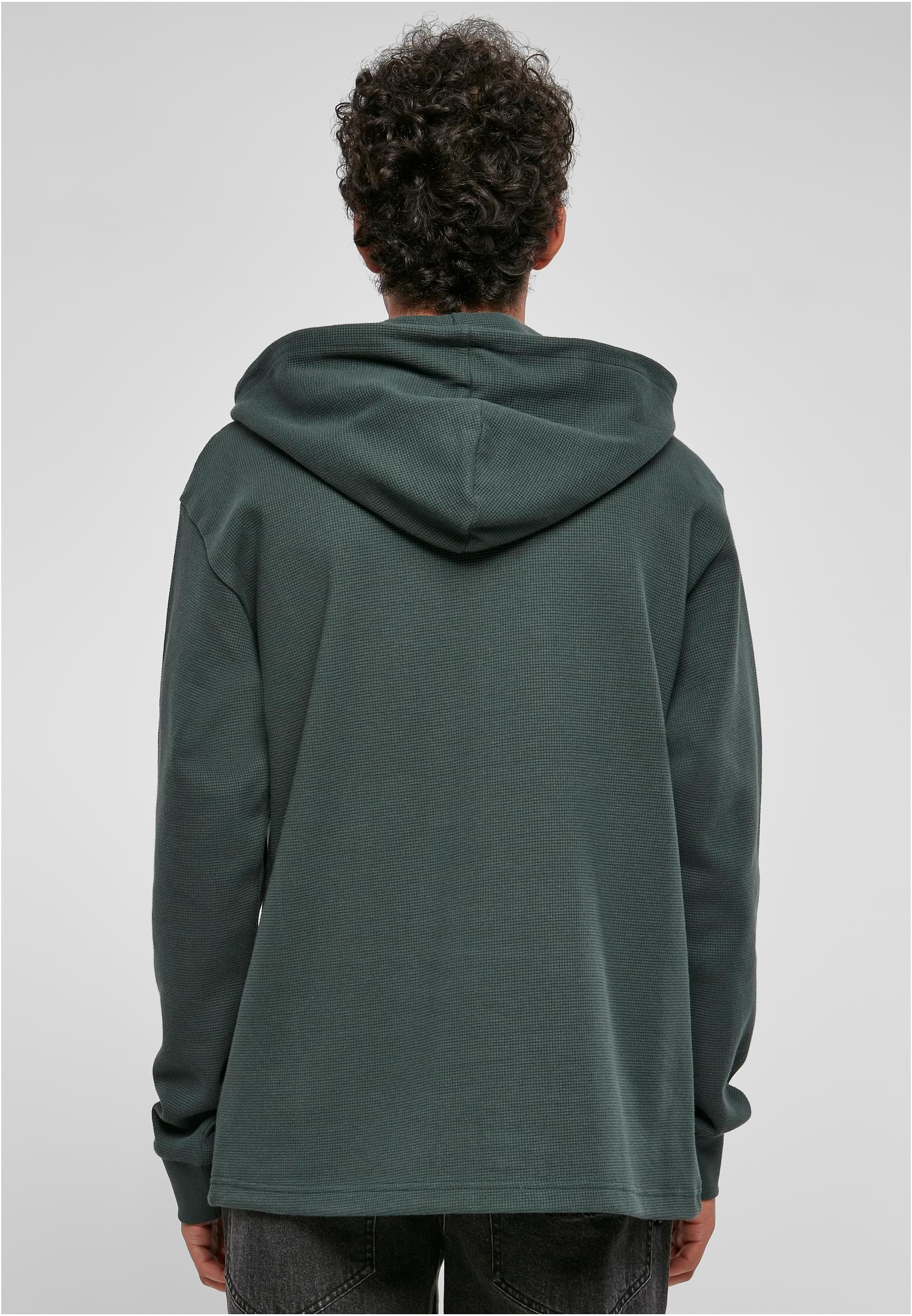 Oversized Waffle Hoody | bottlegreen