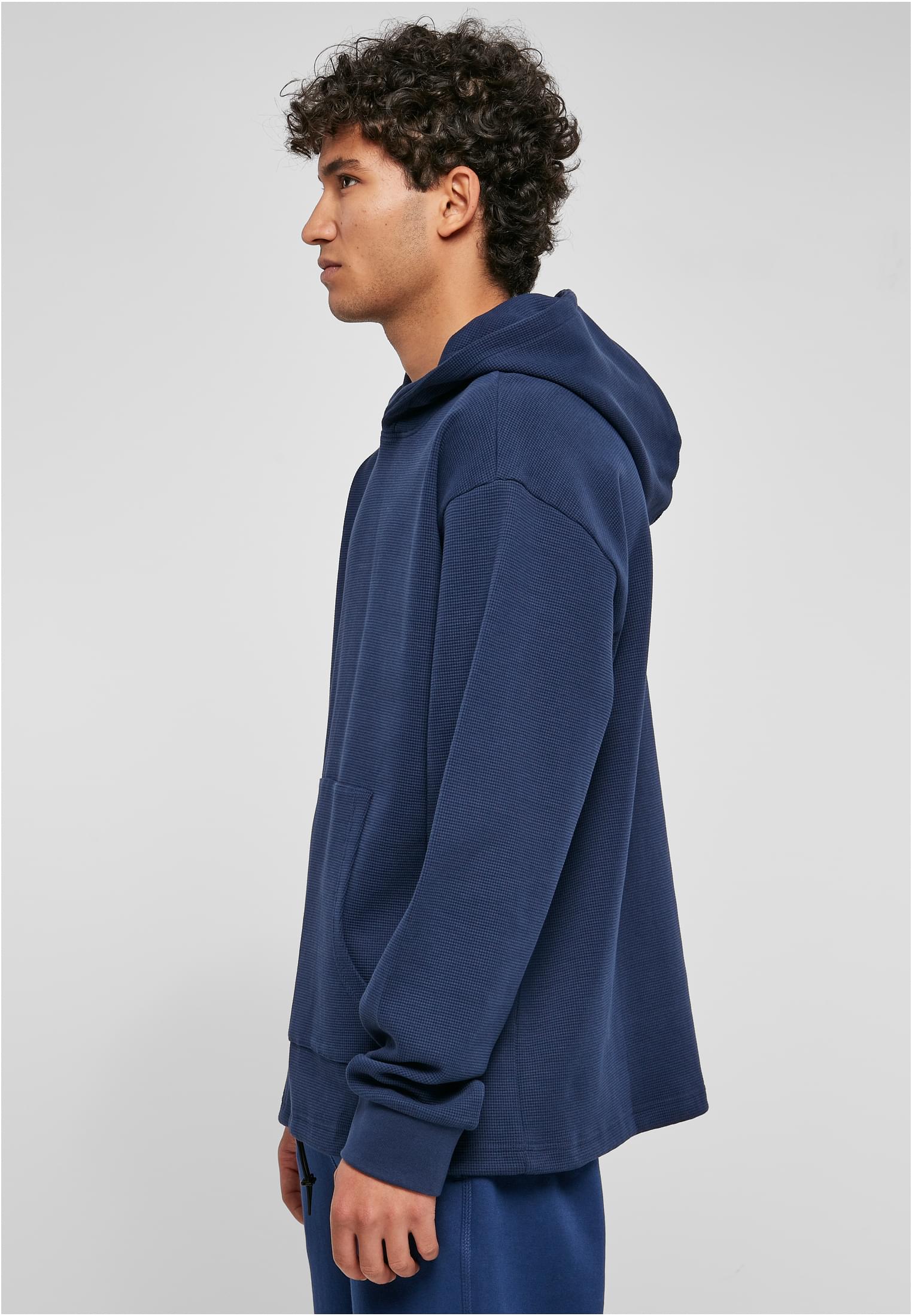 Oversized Waffle Hoody | darkblue