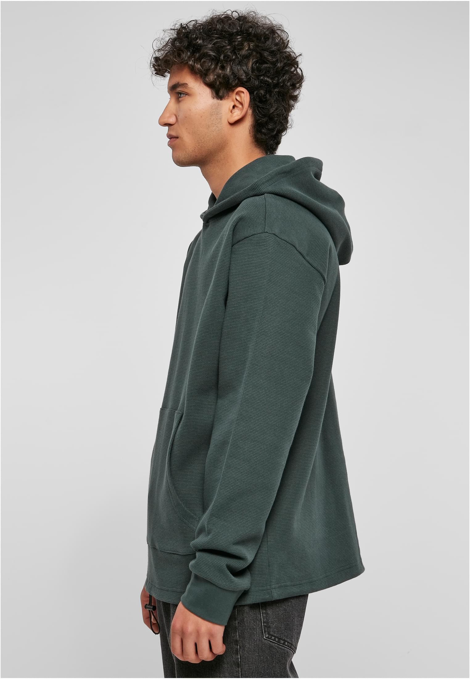 Oversized Waffle Hoody | bottlegreen