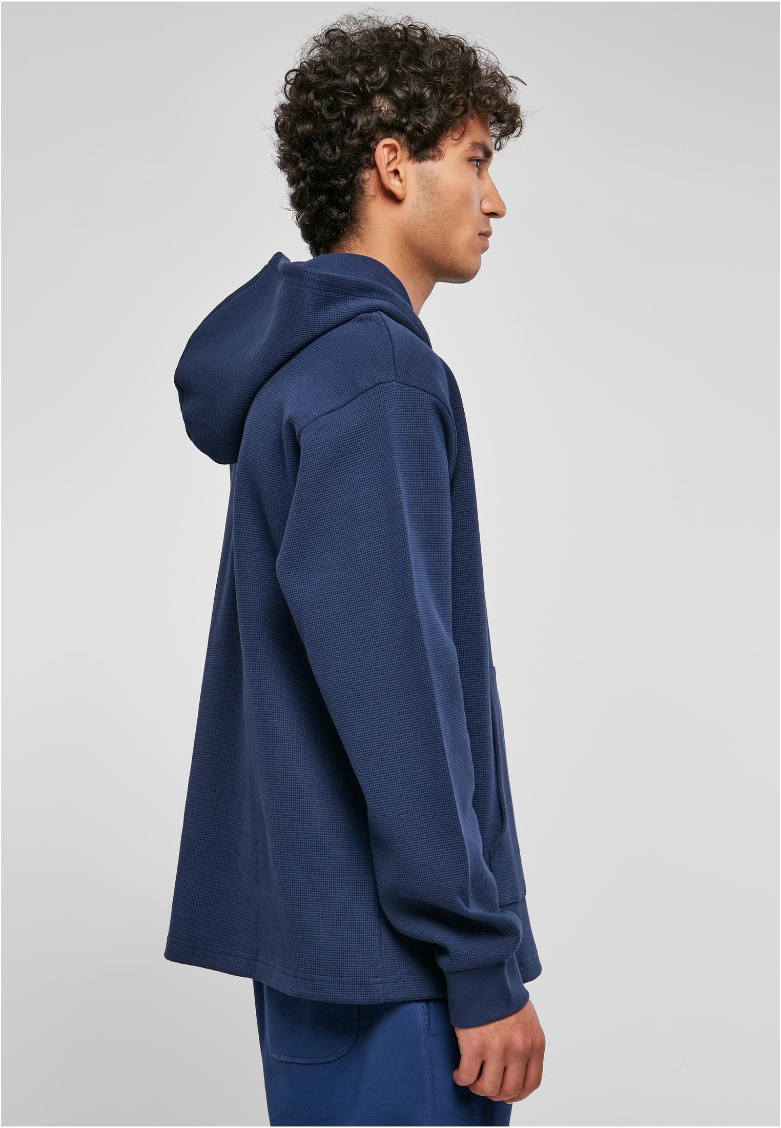 Oversized Waffle Hoody | darkblue