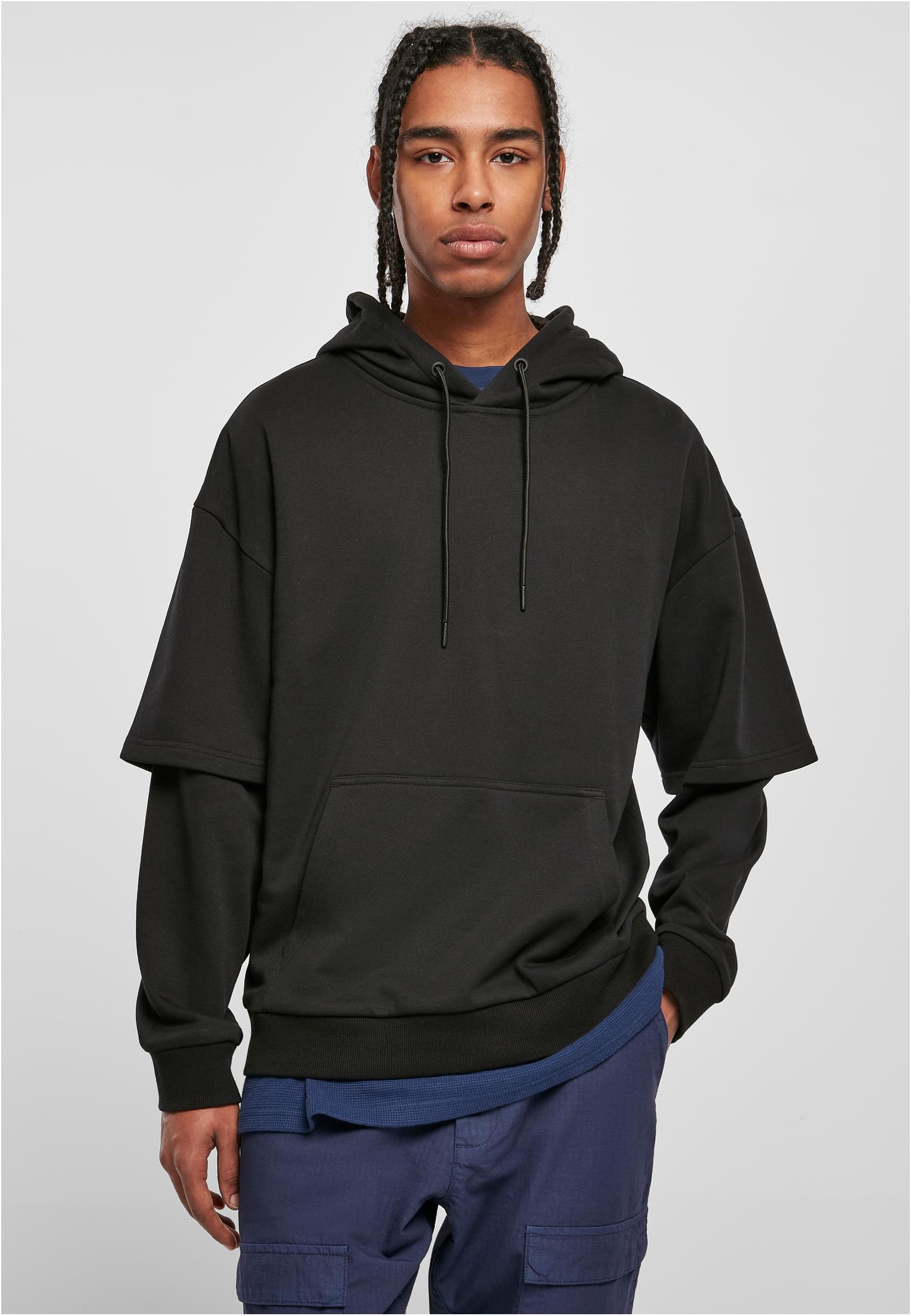 Oversized Doublesleeve Hoody | black