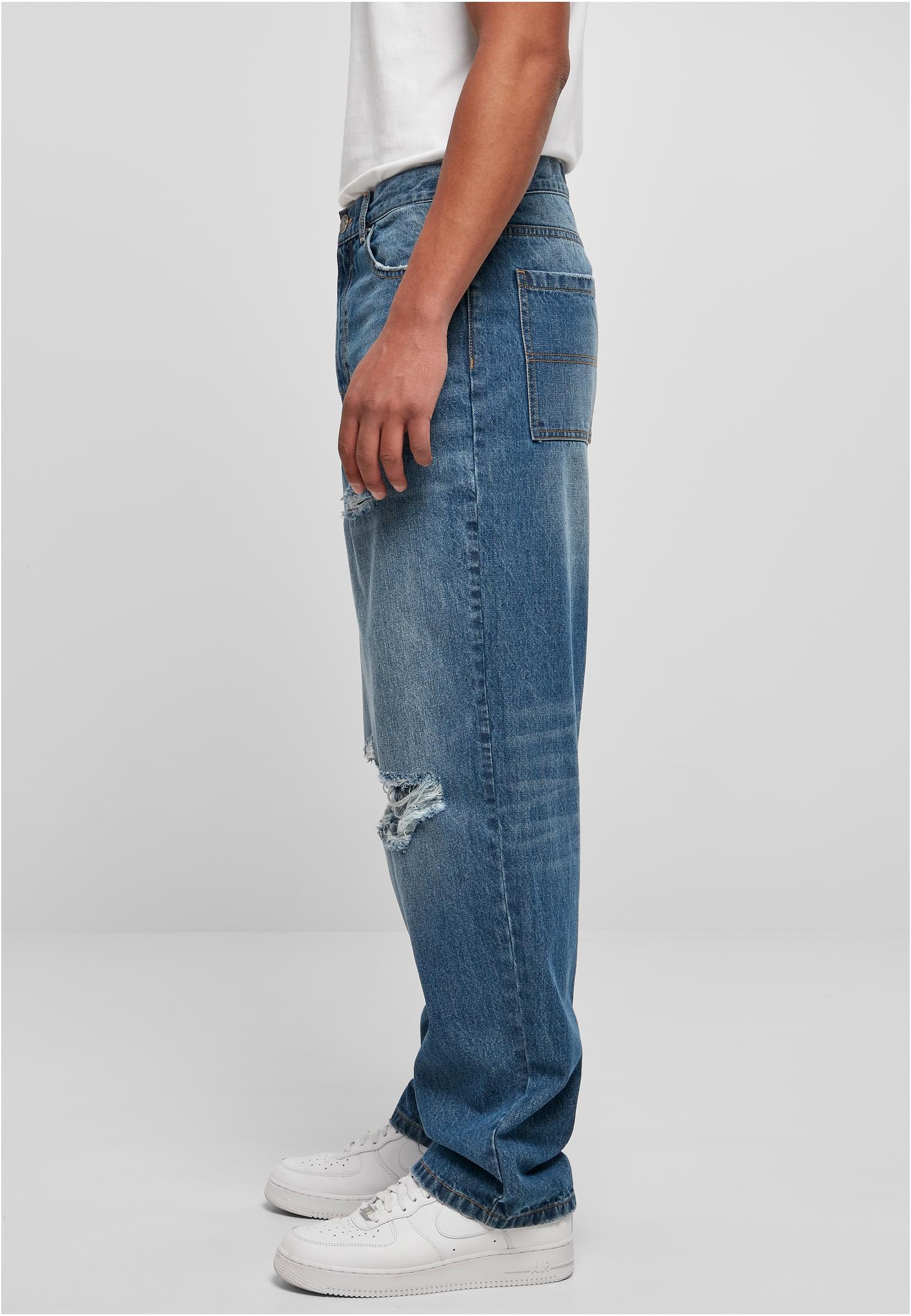 Distressed 90‘s Jeans | mid deepblue destroyed washed