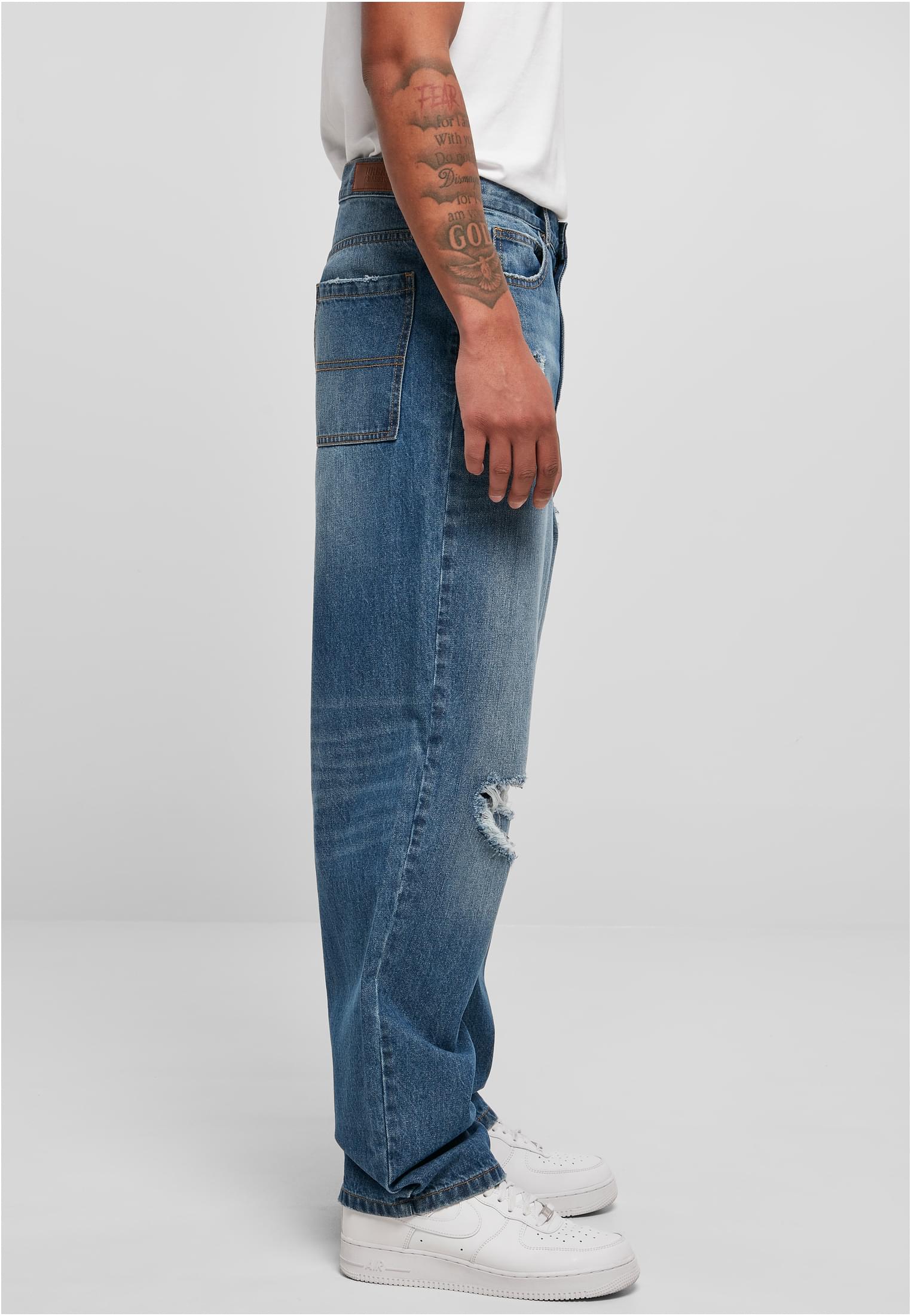 Distressed 90‘s Jeans | mid deepblue destroyed washed