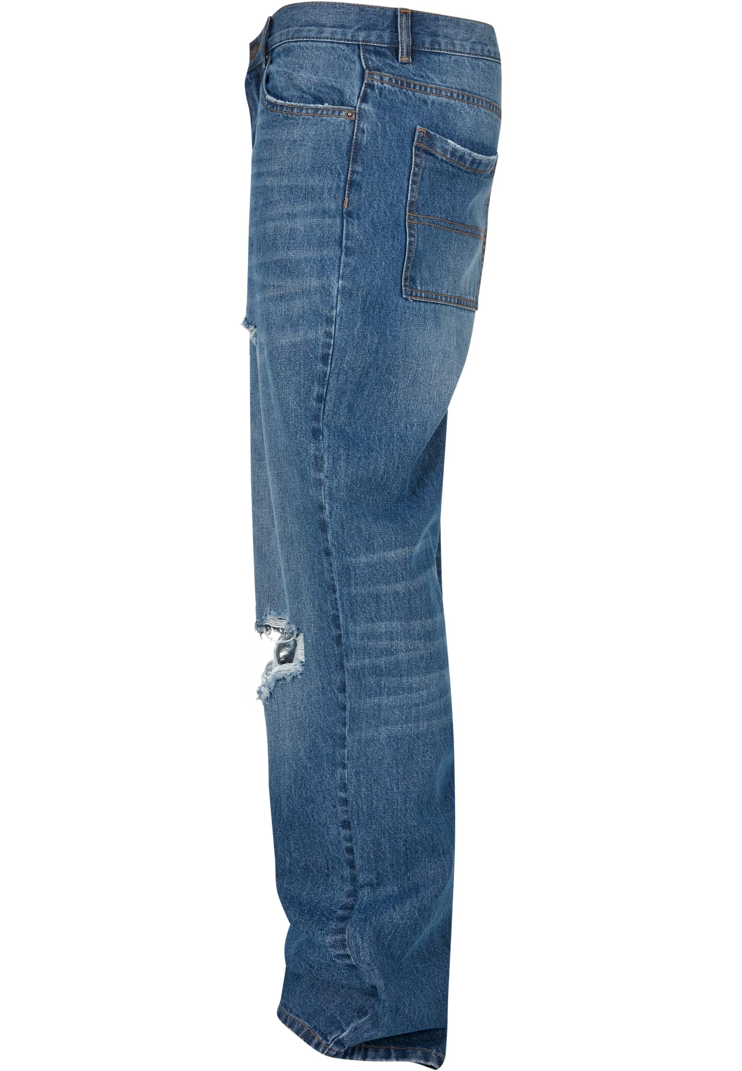 Distressed 90‘s Jeans | mid deepblue destroyed washed