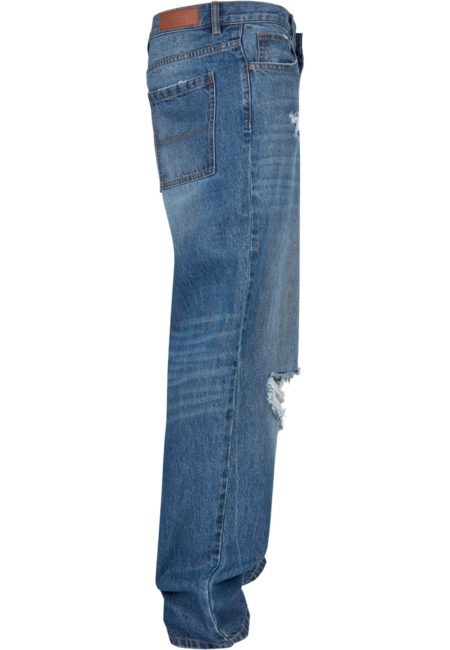 Distressed 90‘s Jeans | mid deepblue destroyed washed