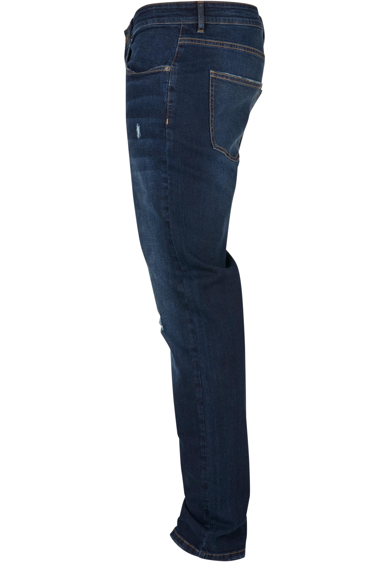 Distressed Stretch Denim Pants | darkblue destroyed washed