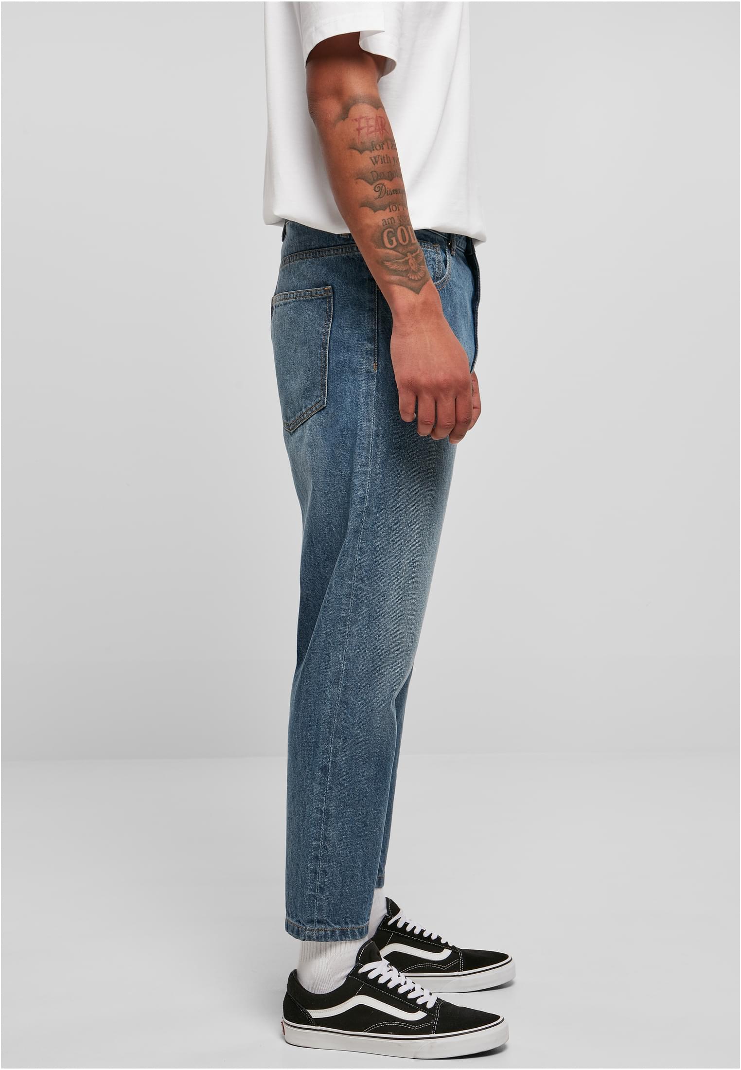 Cropped Tapered Jeans | middeepblue