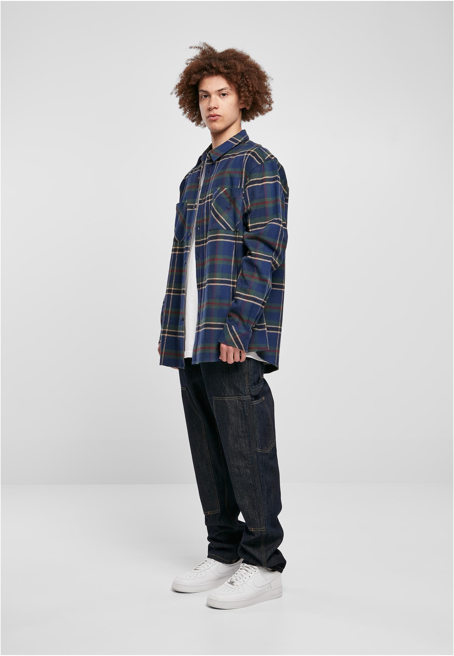 Checked Mountain Shirt | darkblue/bottlegreen