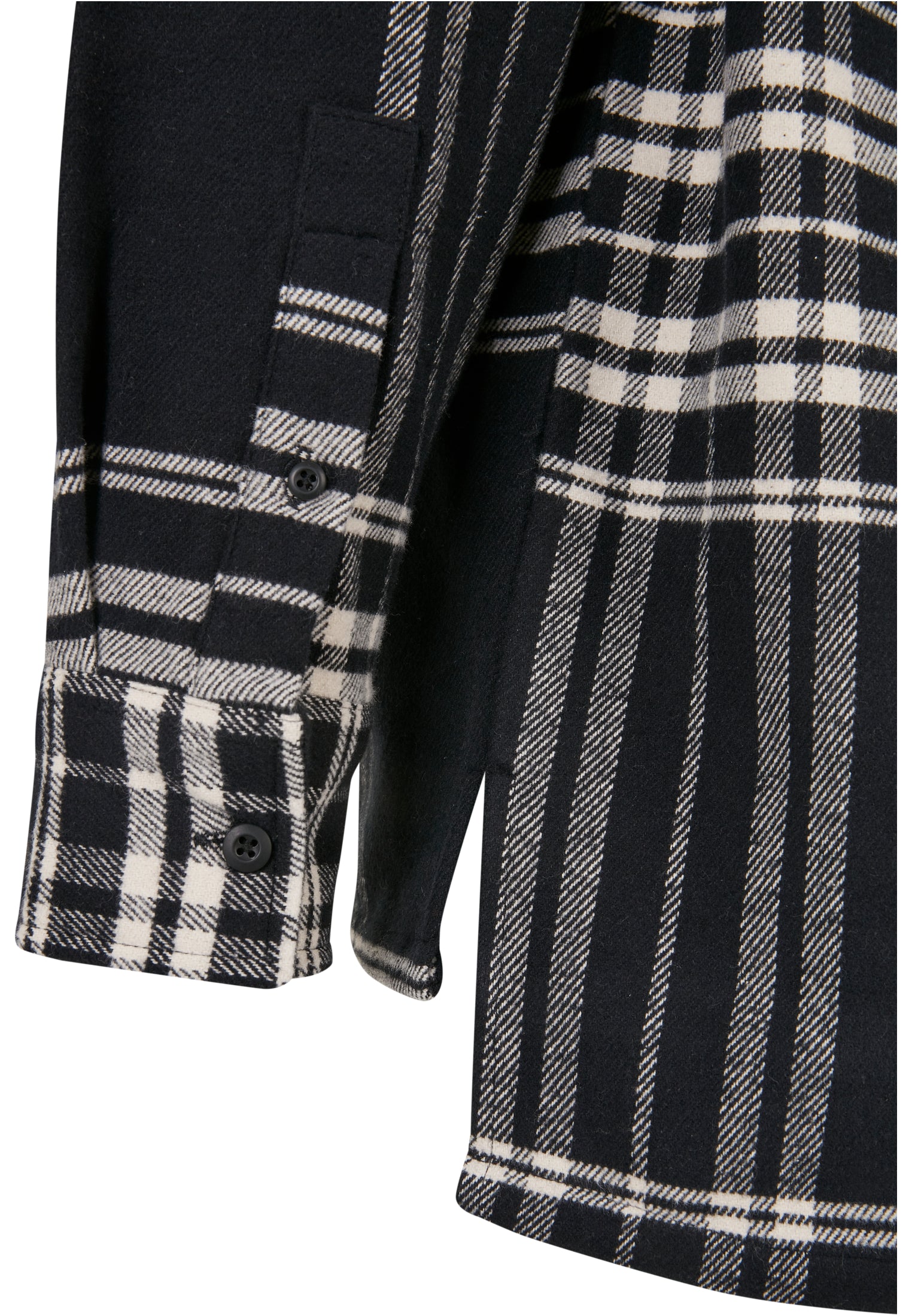 Long Oversized Checked Summit Shirt | black