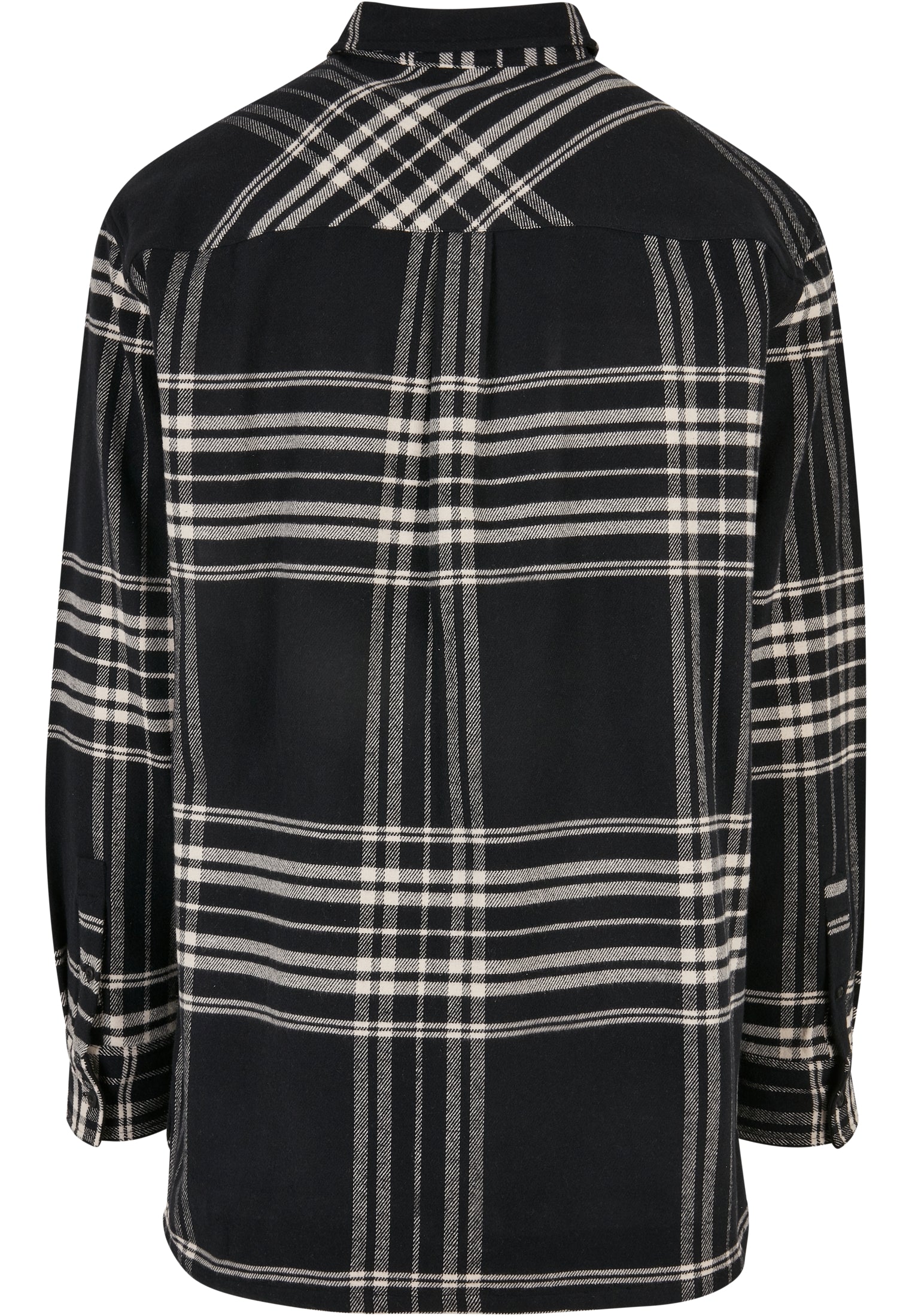 Long Oversized Checked Summit Shirt | black