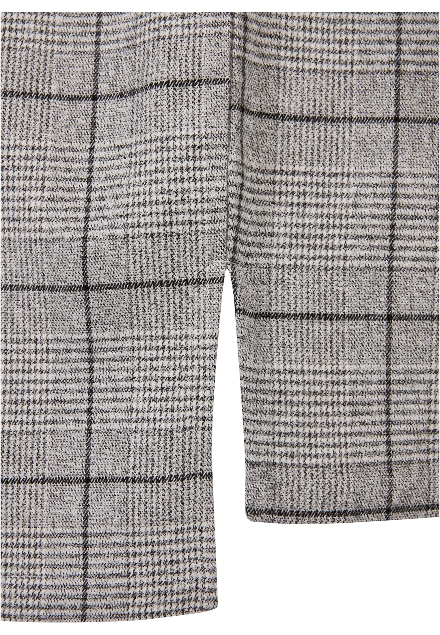 Long Oversized Checked Greyish Shirt | grey/black