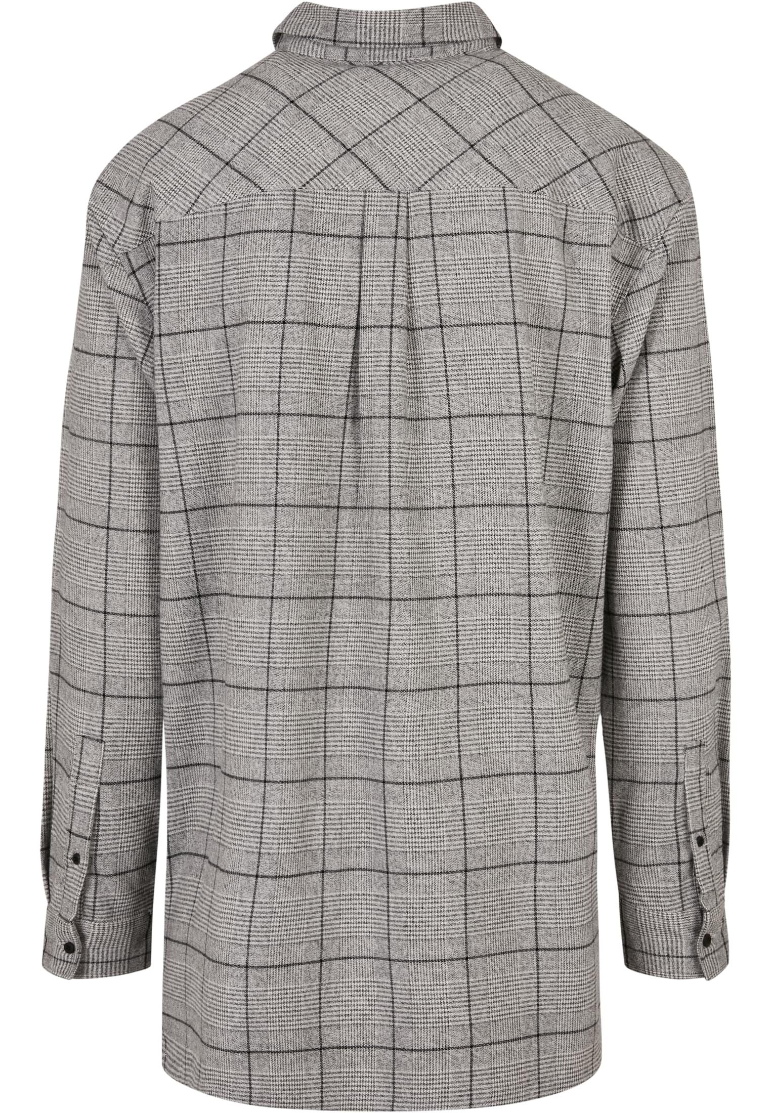 Long Oversized Checked Greyish Shirt | grey/black