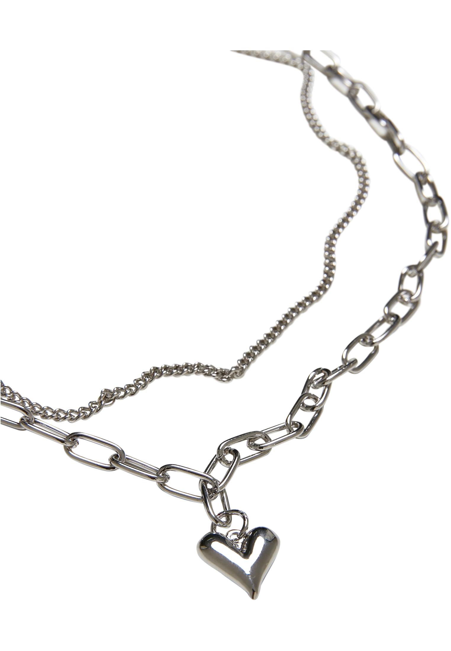 Heart Icon Layering Necklace | silver