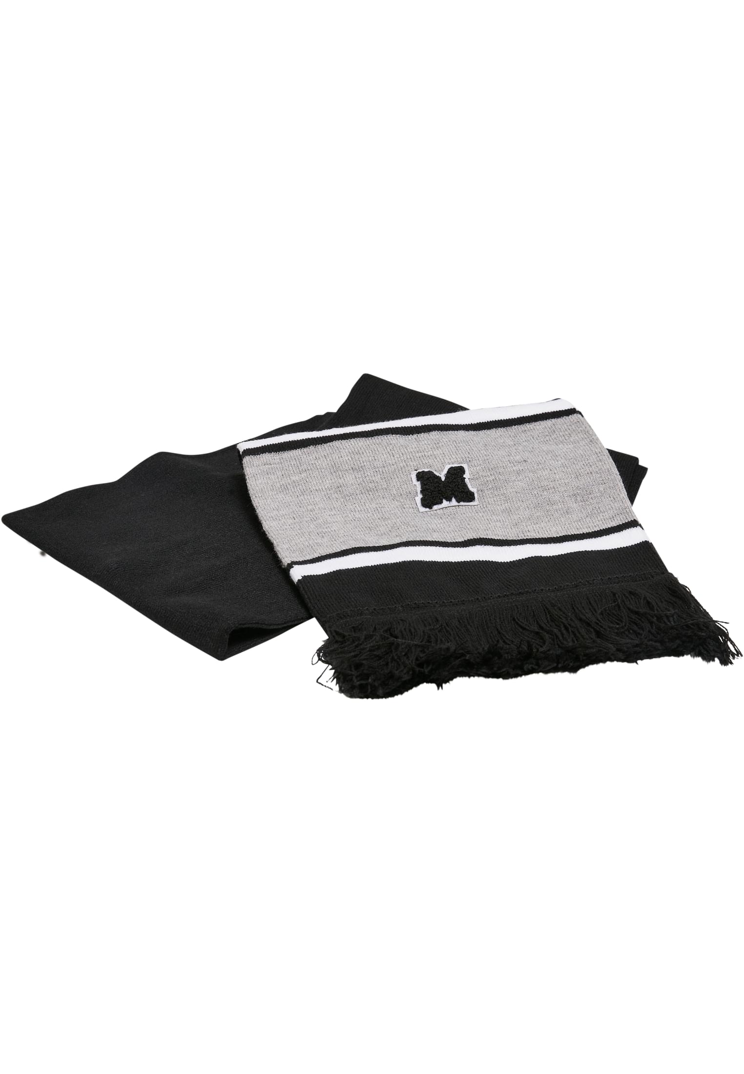 College Team Package Beanie and Scarf | black/heathergrey/white