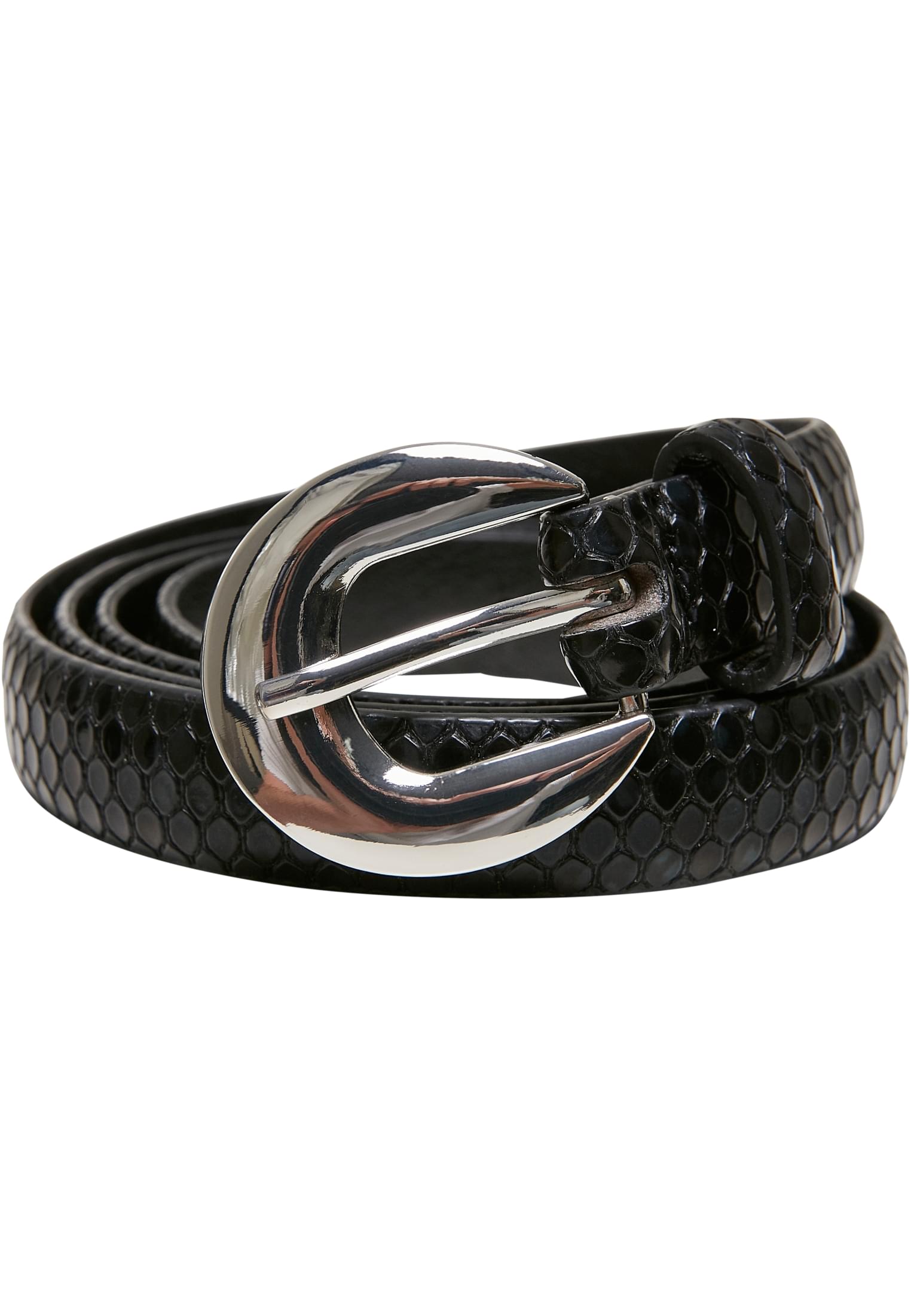 Snake Synthetic Leather Ladies Belt | black