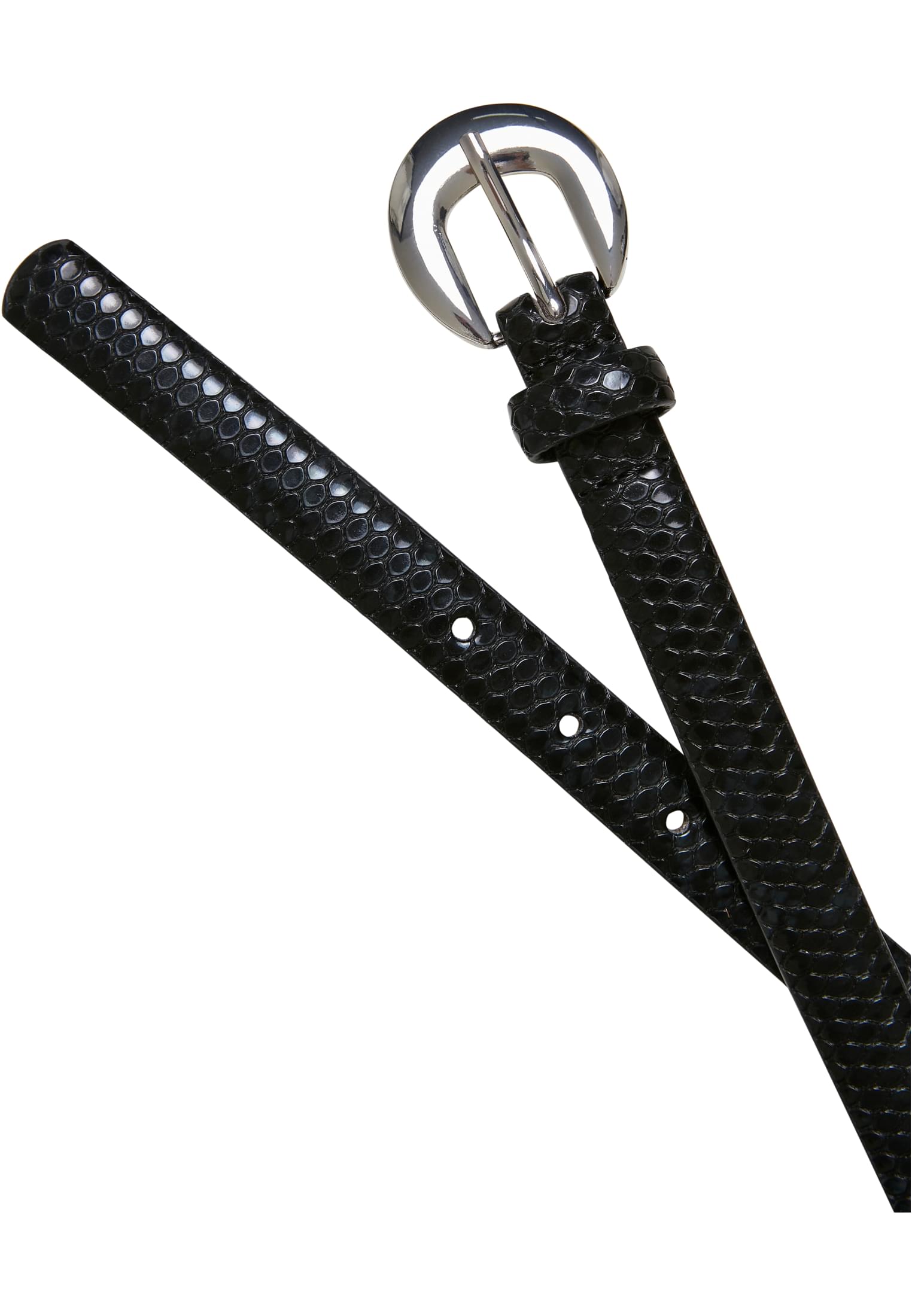 Snake Synthetic Leather Ladies Belt | black