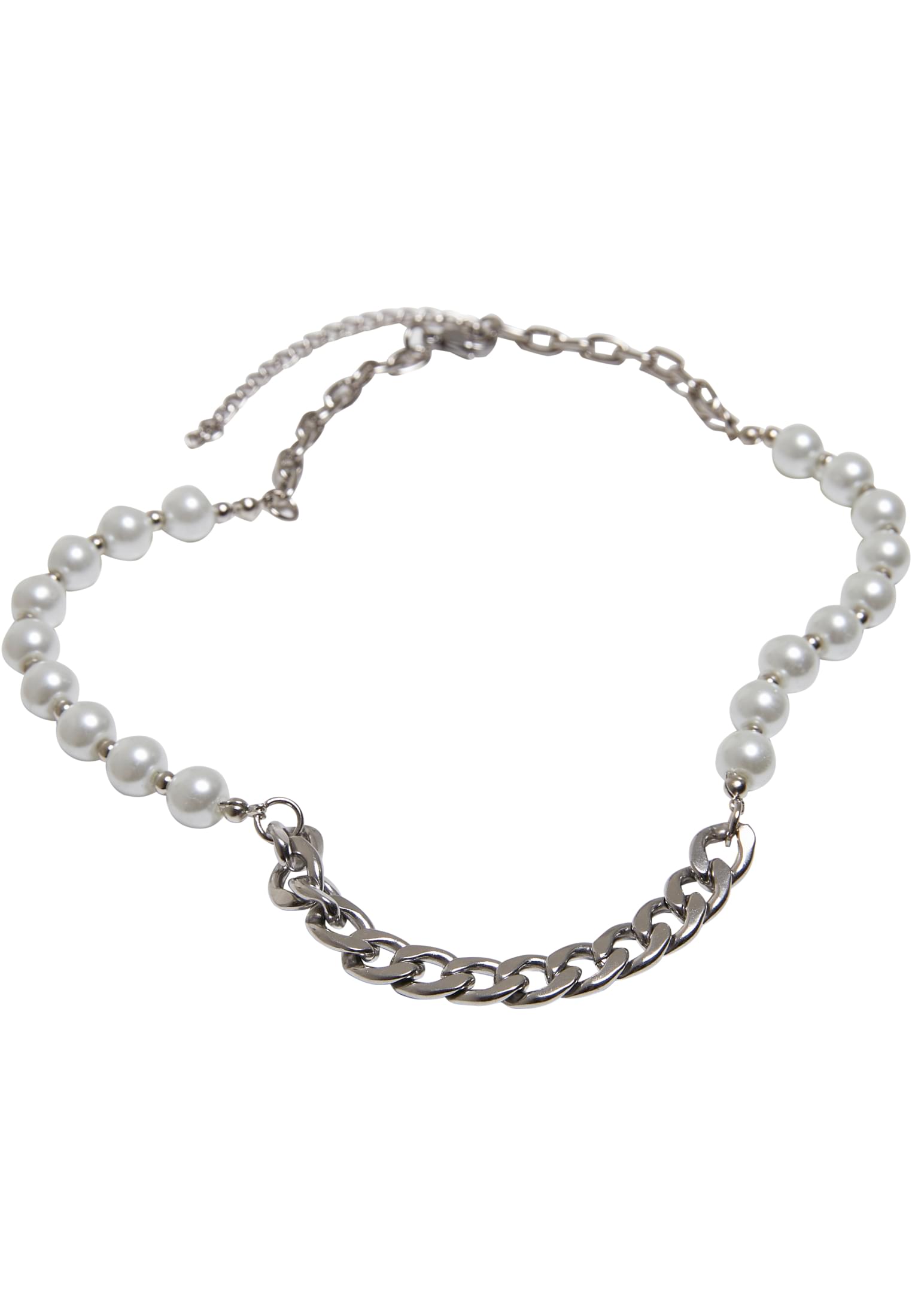 Pearl Various Chain Necklace | silver