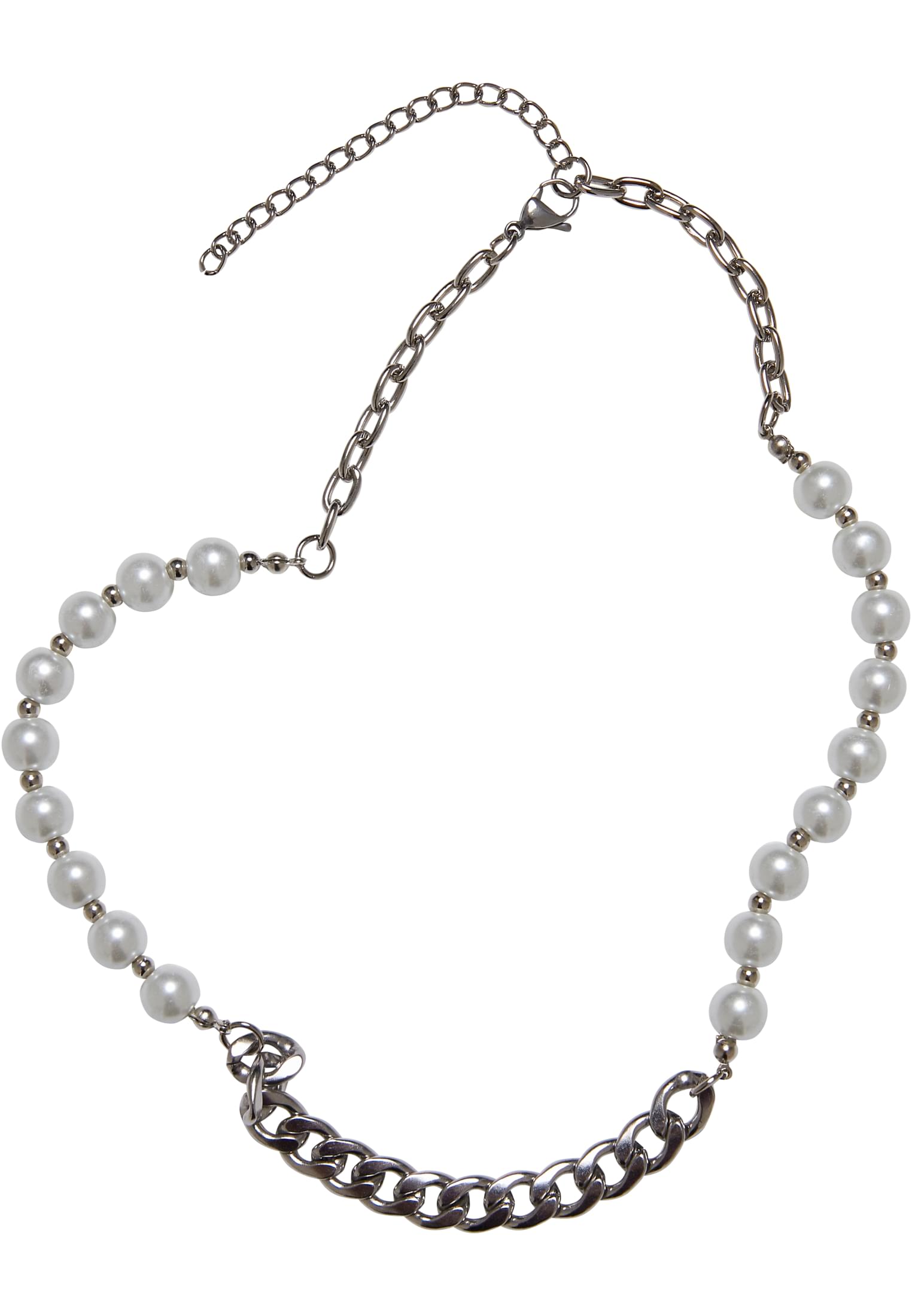 Pearl Various Chain Necklace | silver