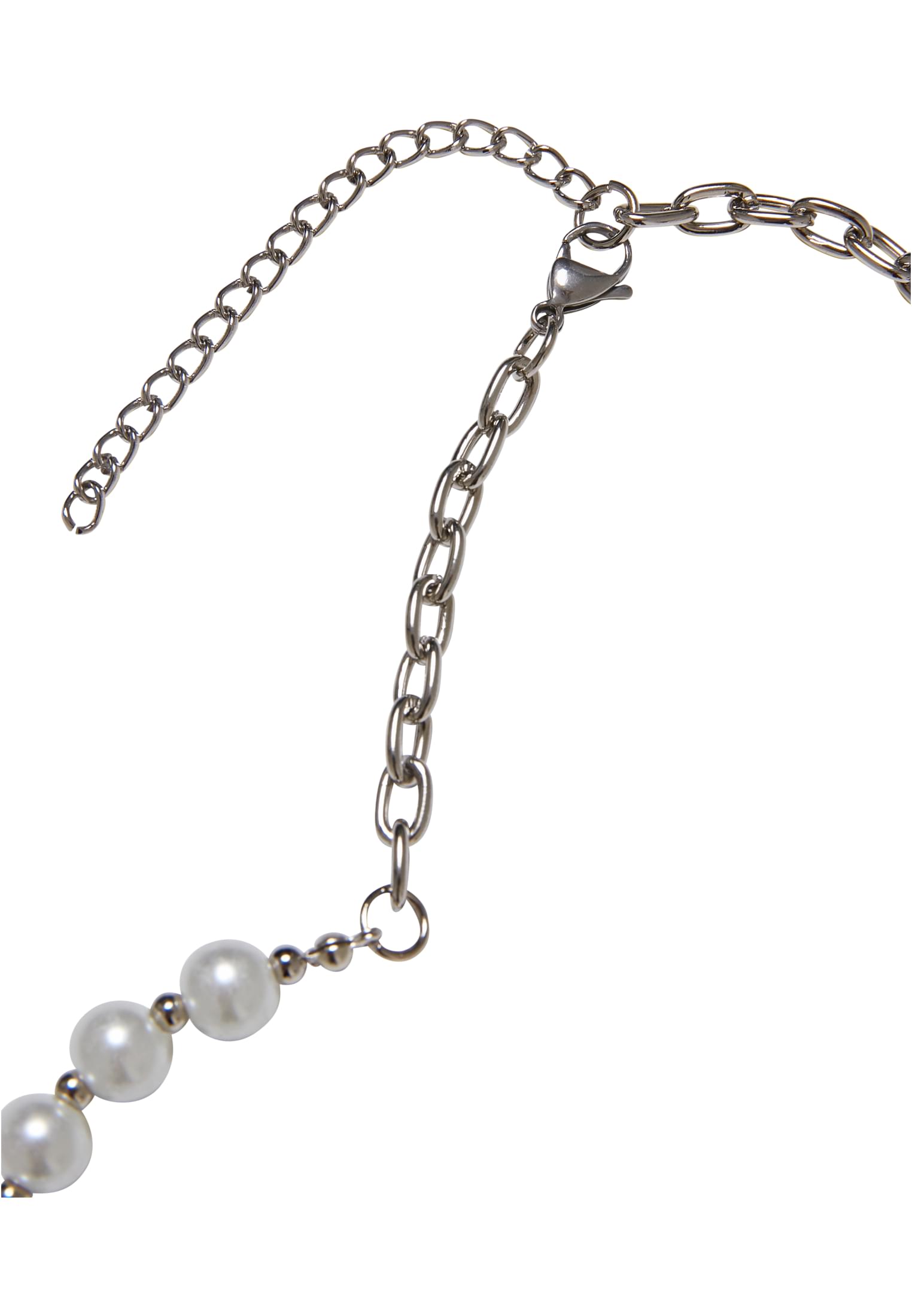 Pearl Various Chain Necklace | silver