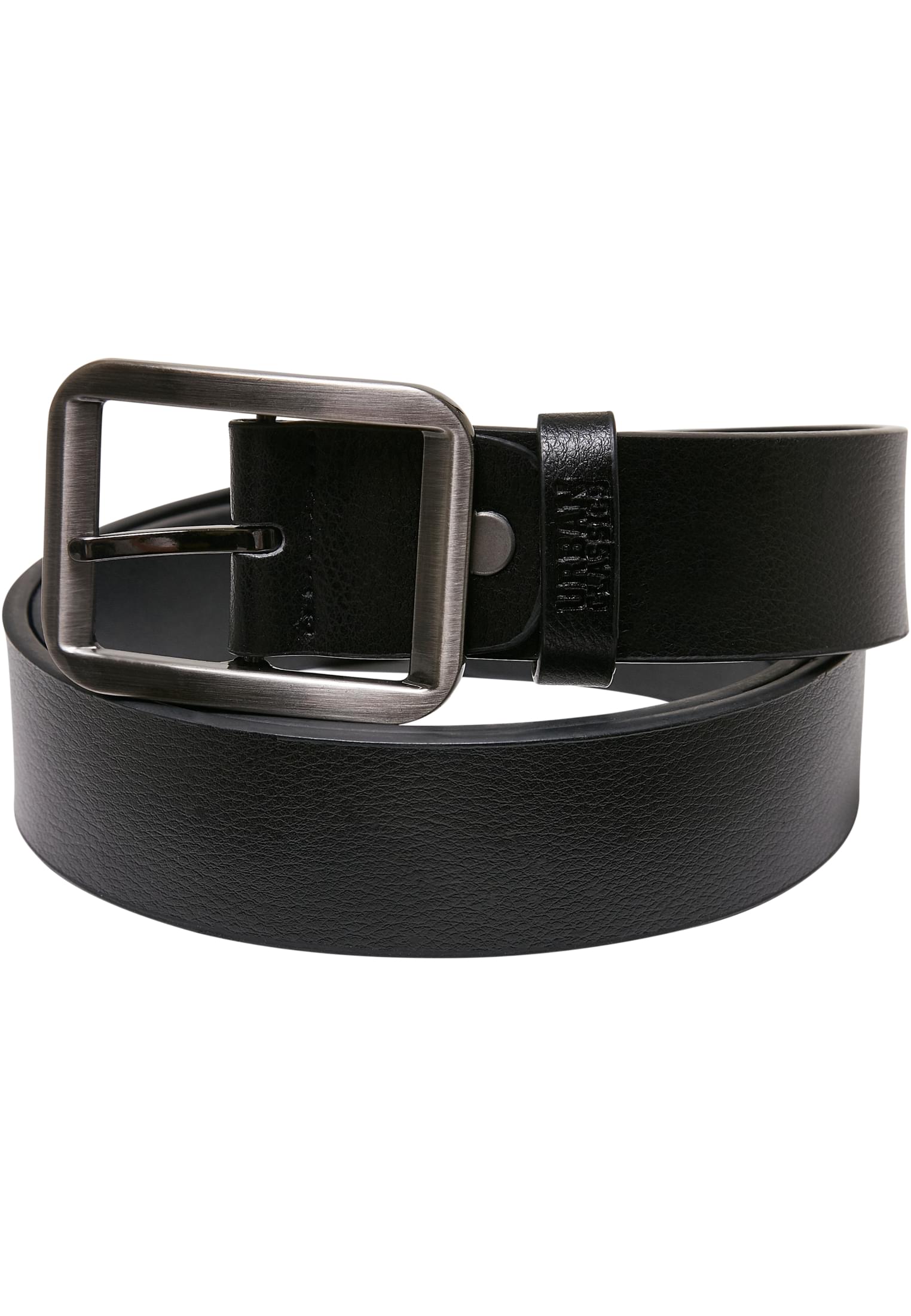 Synthetic Leather Thorn Buckle Basic Belt | black