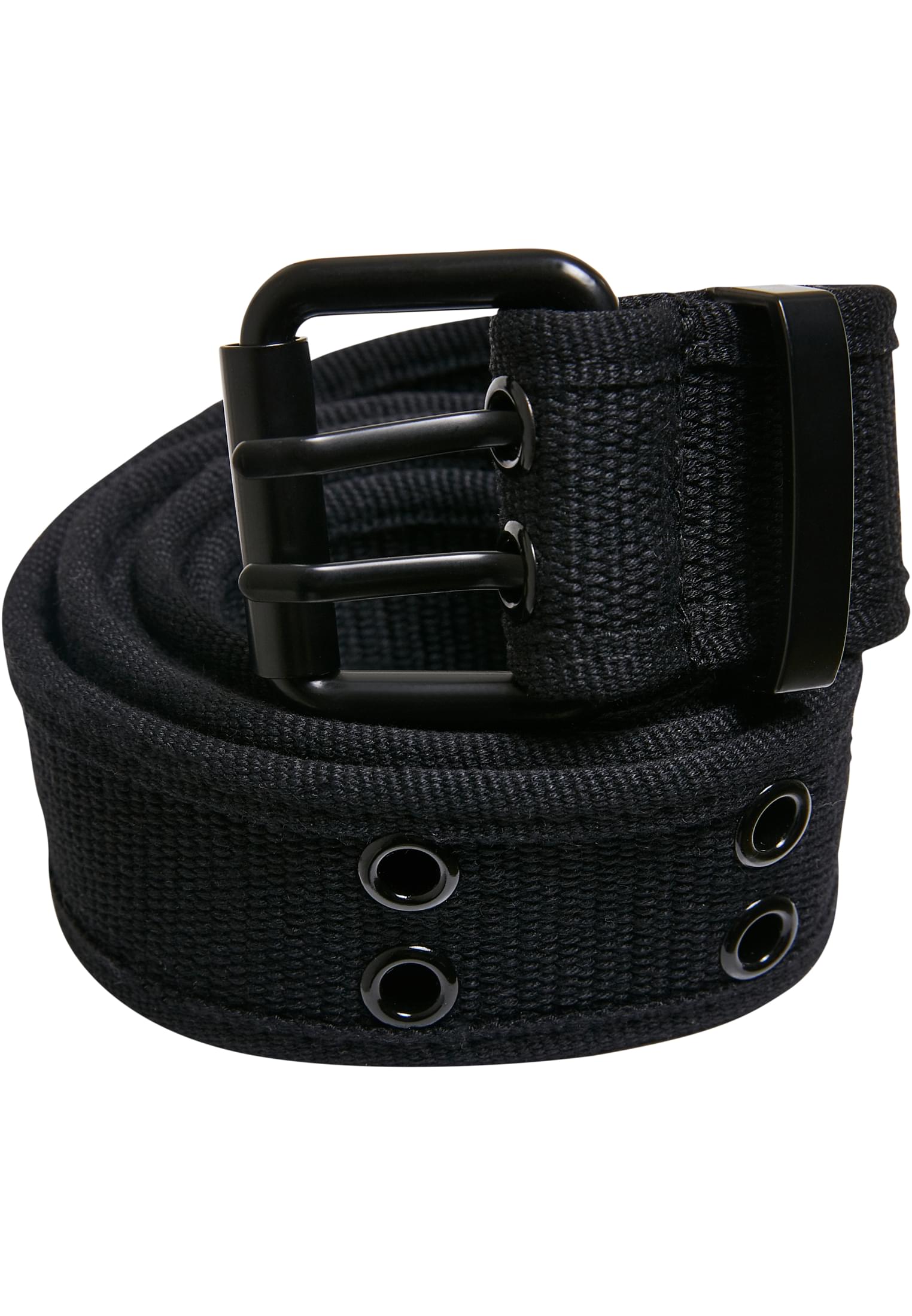 Double Thorn Buckle Canvas Belt | black