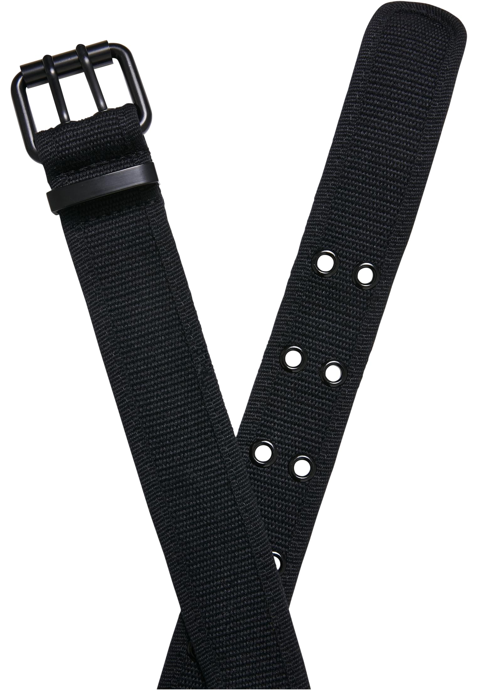 Double Thorn Buckle Canvas Belt | black