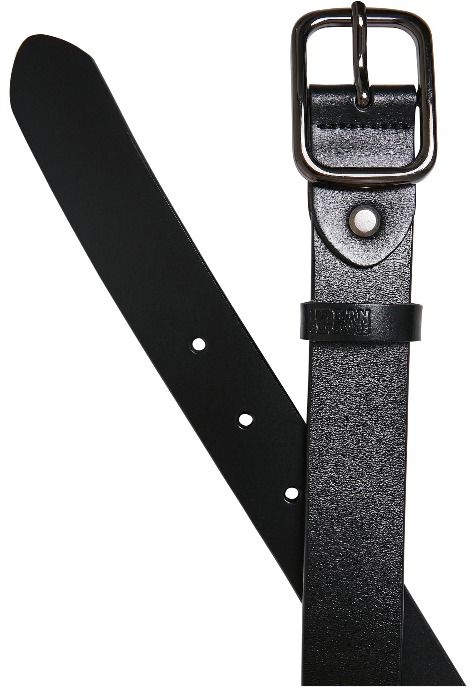 Synthetic Leather Thorn Buckle Business Belt | black