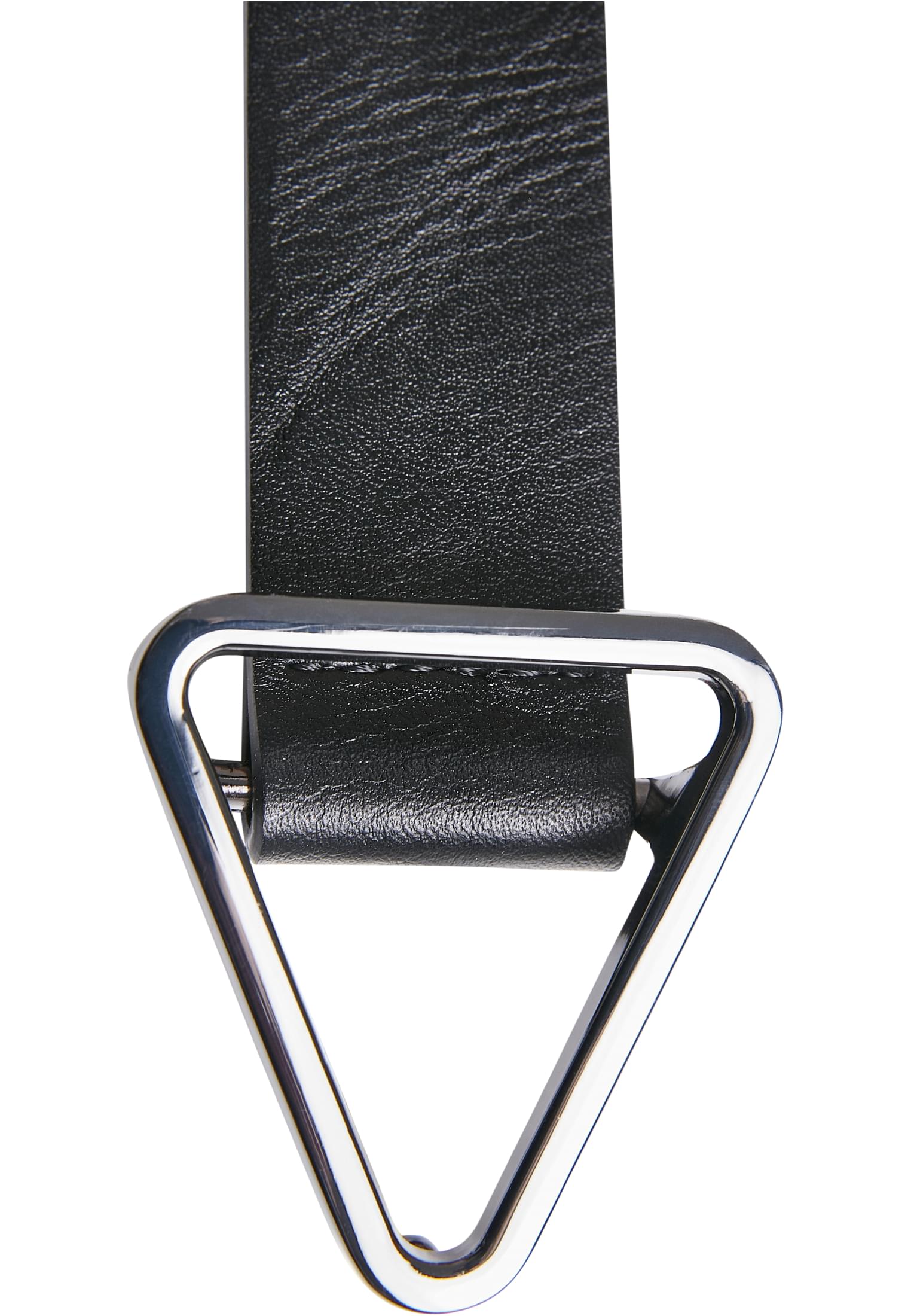 Synthetic Leather Triangle Buckle Belt | black