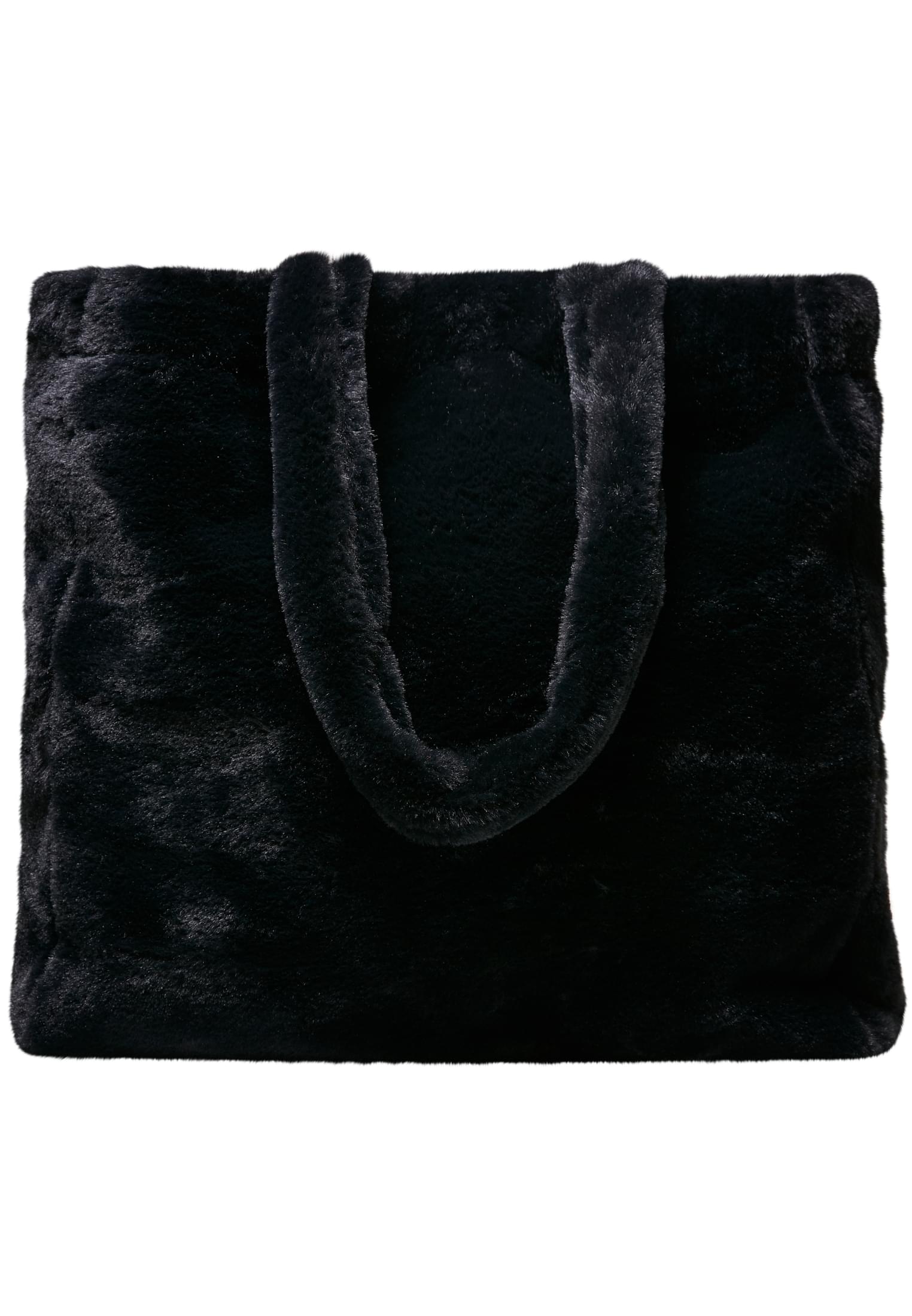 Fake Fur Tote Bag | black